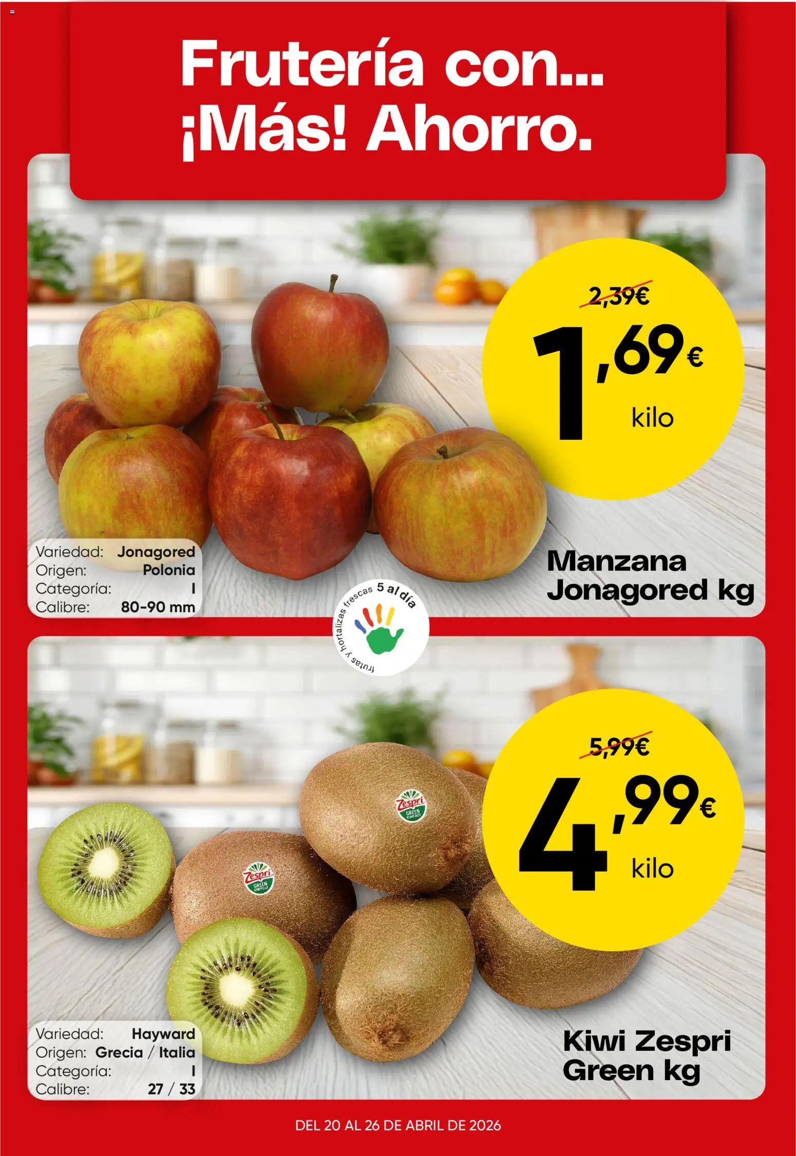 Vista previa del folleto de la tienda Froiz válido desde el 20/04/2026 - Kiwi, Manzana