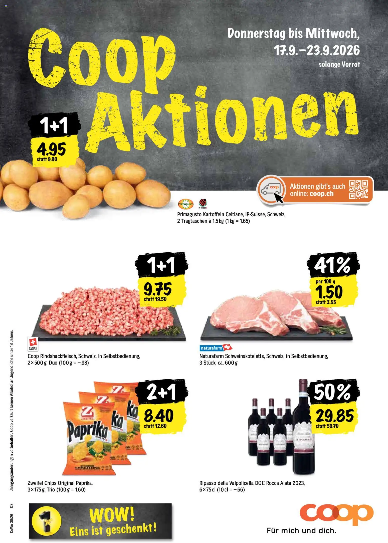 Vorschau des Merkblatts Coop aktionen vom Shop Coop gültig von 17.09.2026 bis 23.09.2026