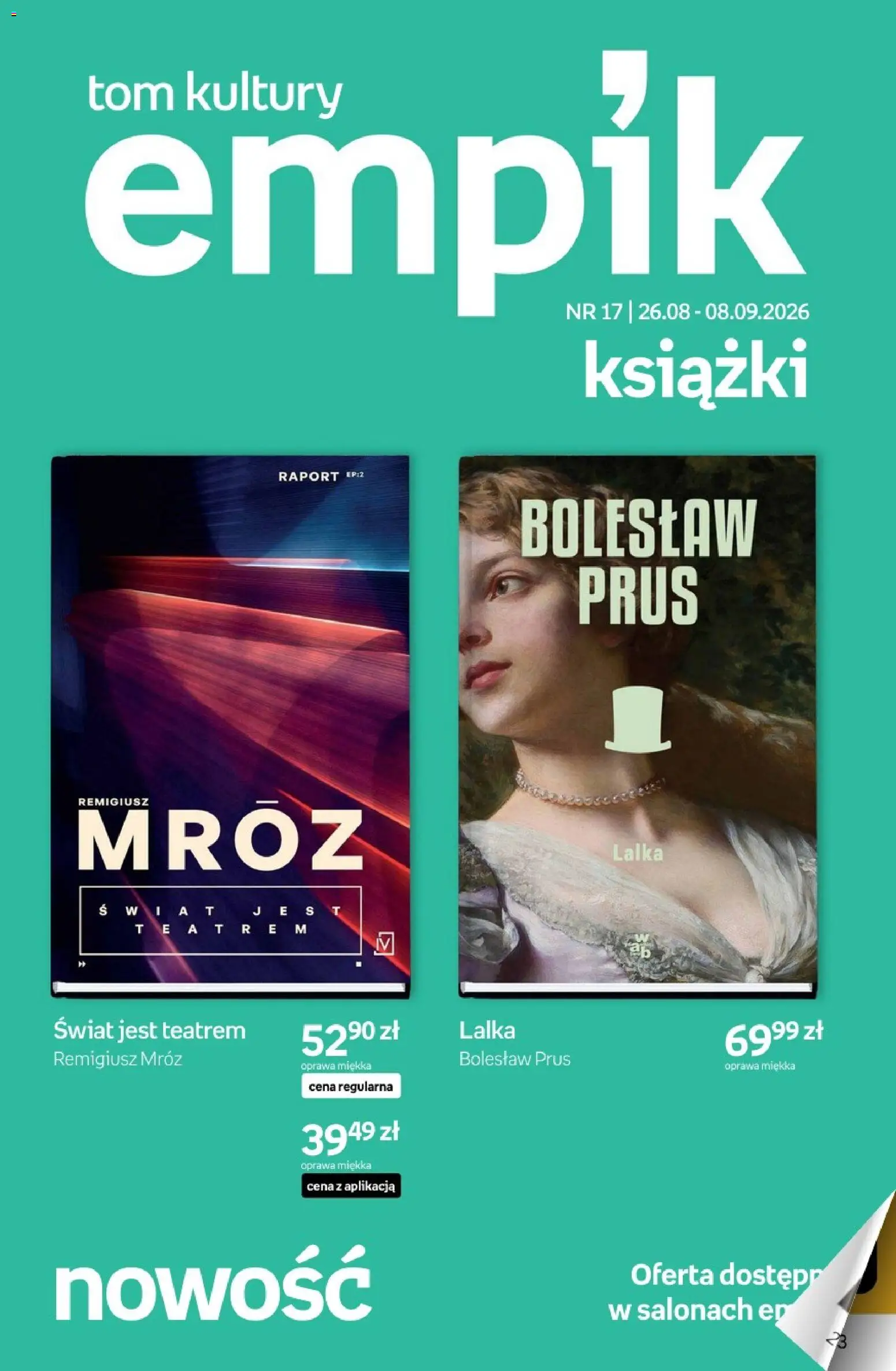 Pogląd gazetki "Empik promocje - Tom kultury Książki" ze sklepu Empik ważnej od 26.08.2026
