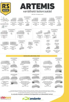 RS Bútor - Artemis elemjegyzék megtekintése, amely érvényes 2025.06.20.-től