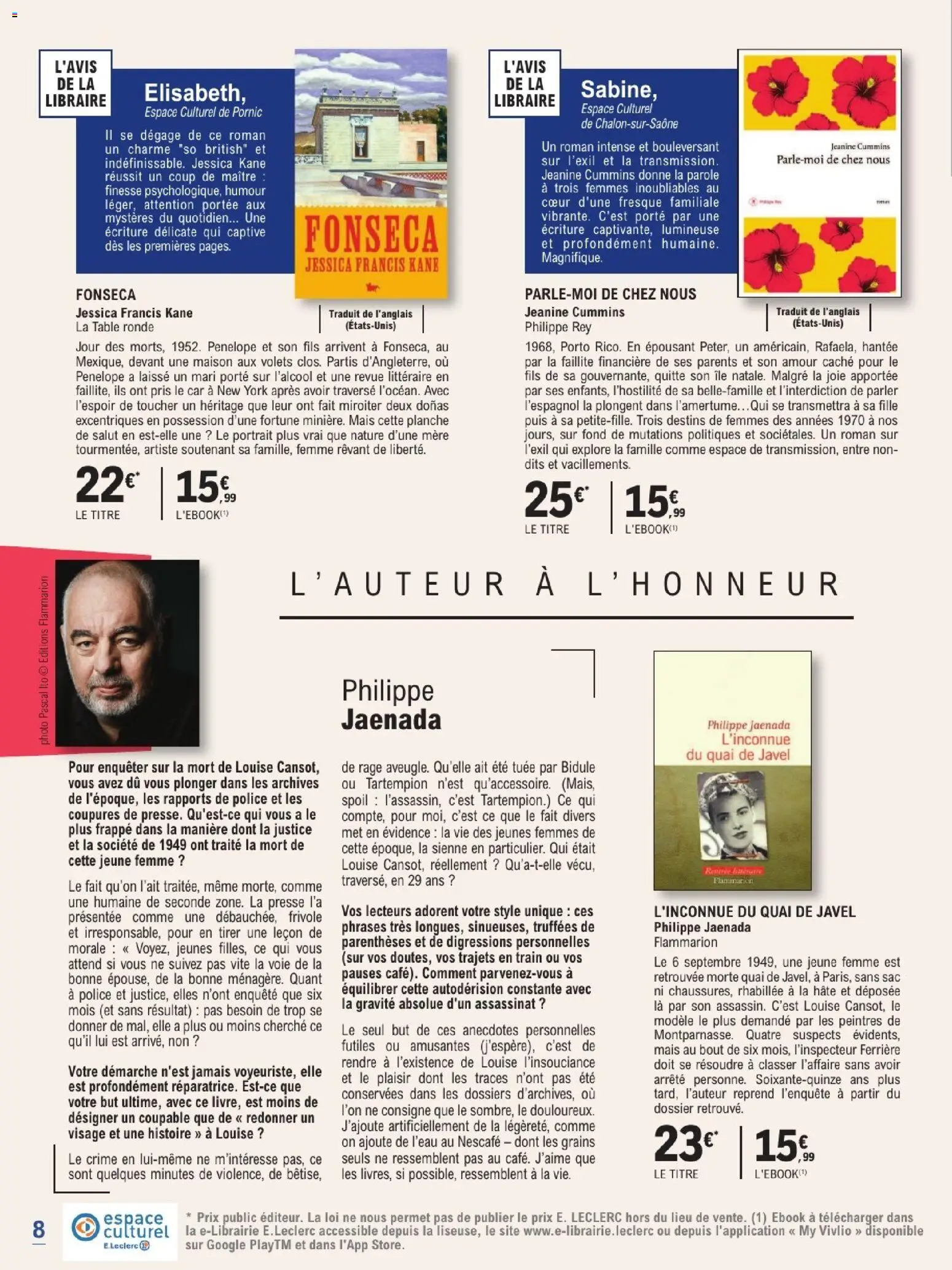 Prévisualisation de E.Leclerc Guide rentree litteraire du magasin E.Leclerc formulaire valide 01/09/2026 - Sac, Mais, Porte, Table, Table ronde