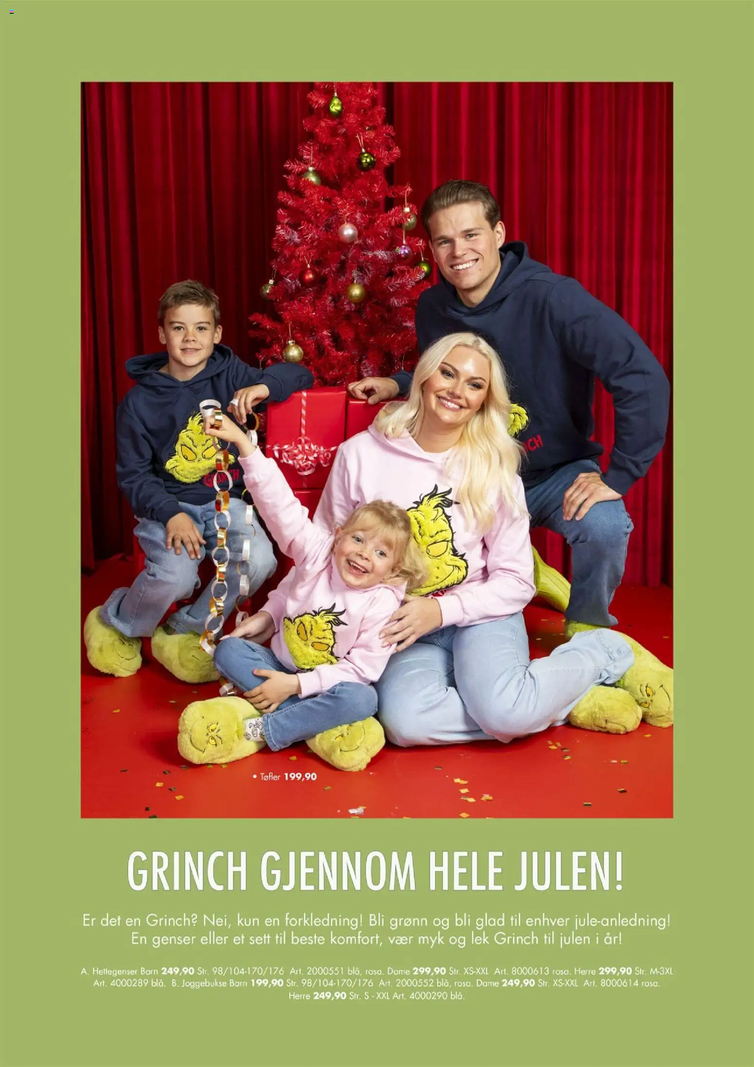 Forhåndsvis Spar Kjøp kundeavis grinch fra butikk Spar Kjøp gyldig fra 27/10/2026 - Genser, Hettegenser, Tøfler