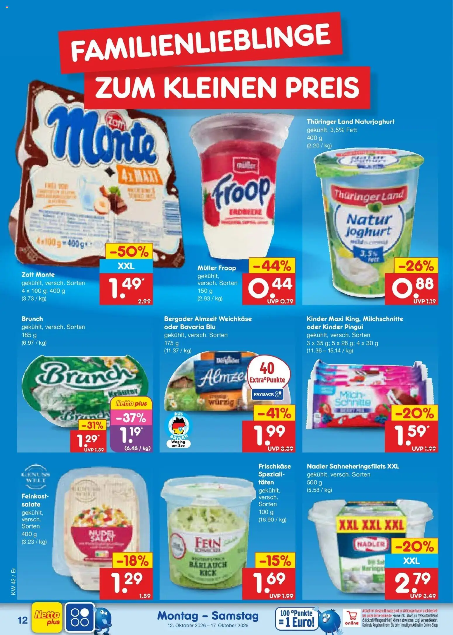 Vorschau von dem Prospekt des Geschäftes Netto Marken-Discount, gültig ab dem 12.10.2026 - Joghurt, Froop, Frischkase