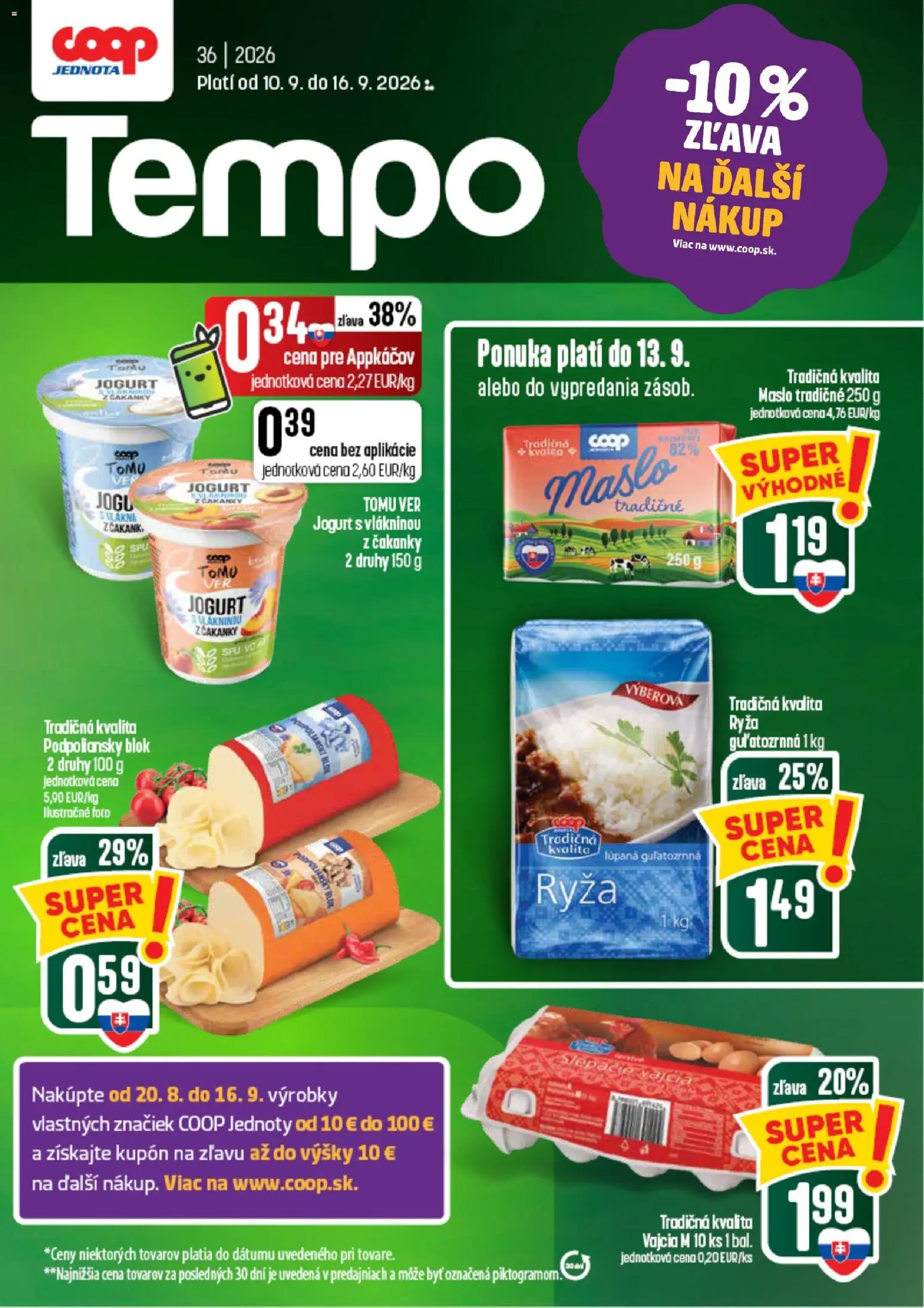 Náhľad COOP Jednota letáku platného od 10.09.2026