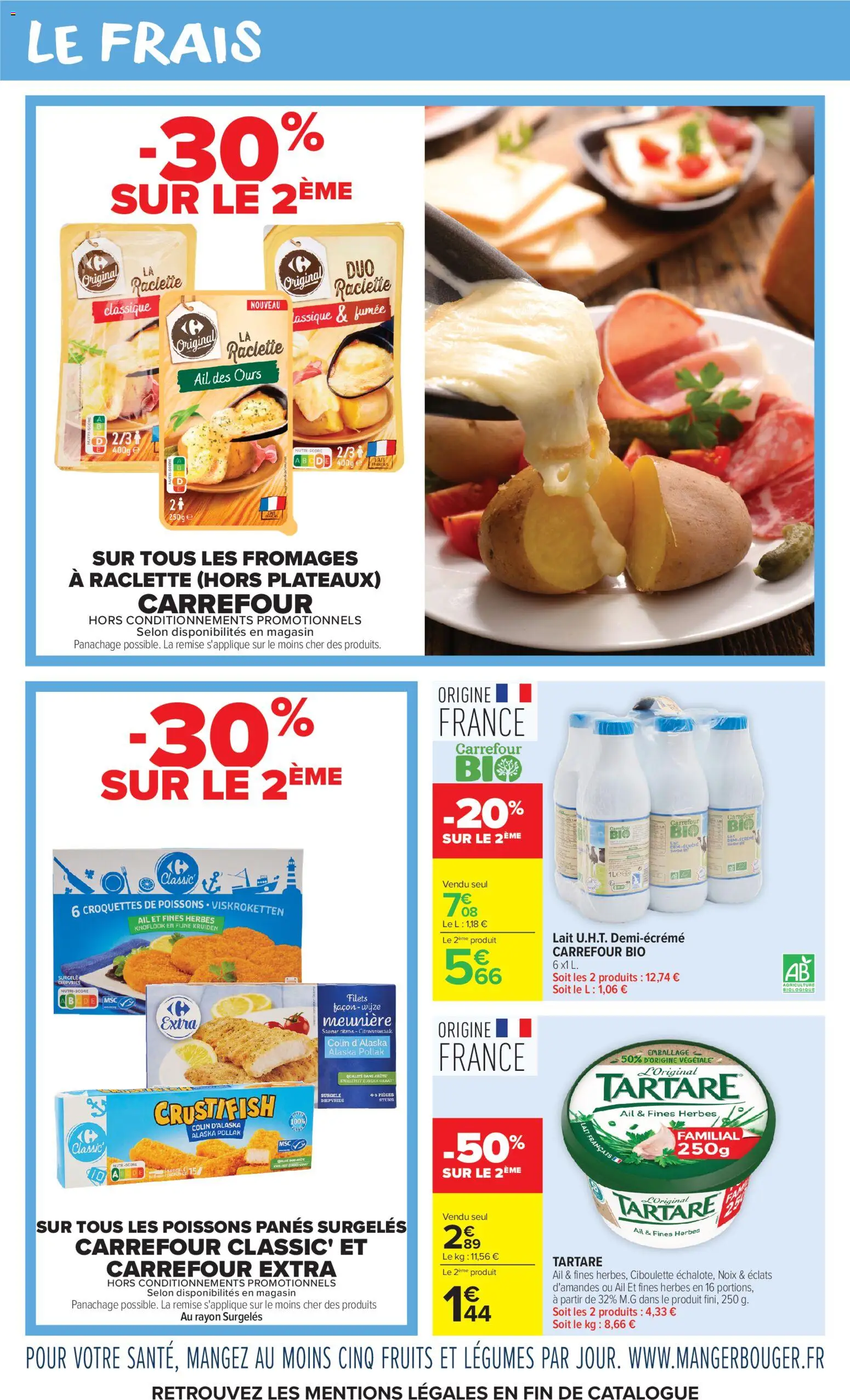 Prévisualisation de Carrefour Market Les calendriers de l'avent du magasin Carrefour Market formulaire valide 03/11/2026 - Raclette, Poissons, Fruits, Lait, Noix, Citron, Ail, Croquettes