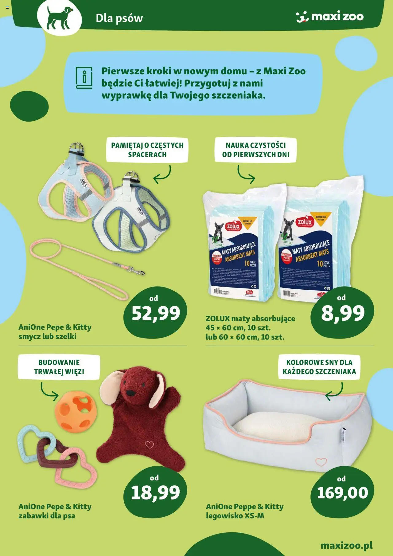 Pogląd gazetki "Szczeniaki i kociaki" ze sklepu Maxi Zoo ważnej od 01.04.2025