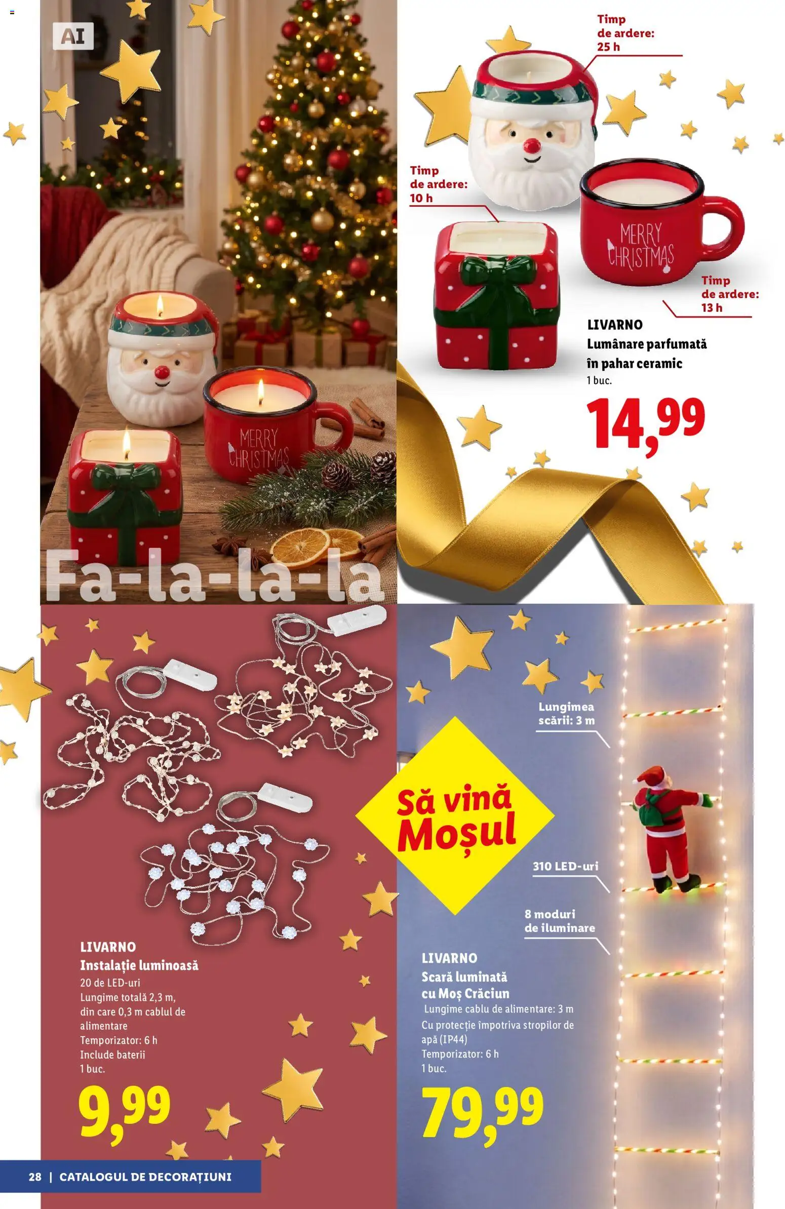 Previzualizarea de cataloage: Lidl Lidl Catalog Decorațiuni valabil de la 05.11.2026 - Apă, Lumanare parfumata, Scară, Lumânare, Baterii, Cablu