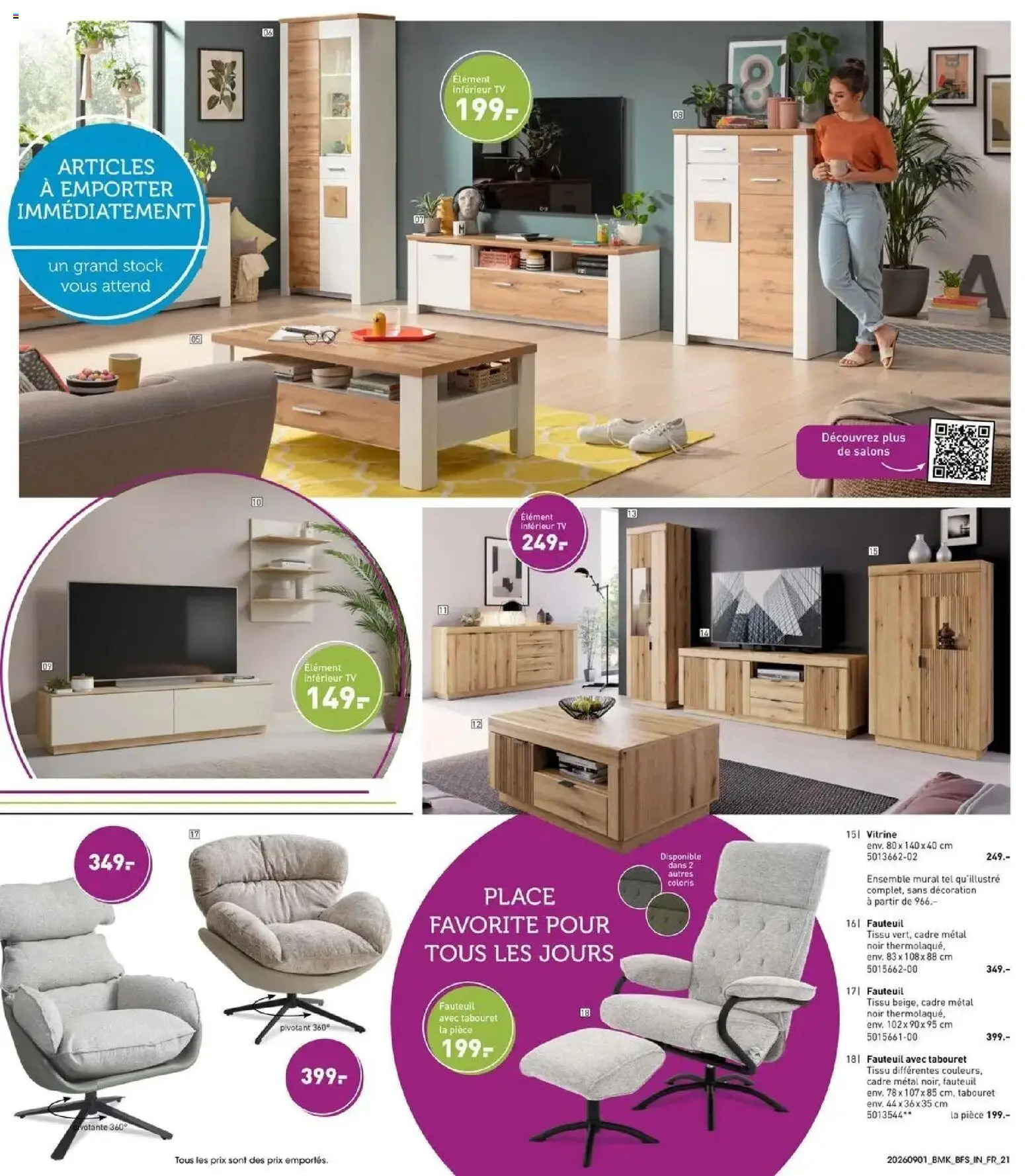 Prévisualisation de Möbel Martin: Offres hebdomadaires du magasin Möbel Martin formulaire valide 01/09/2026 - Fauteuil, Décoration, Cadre, Vitrine