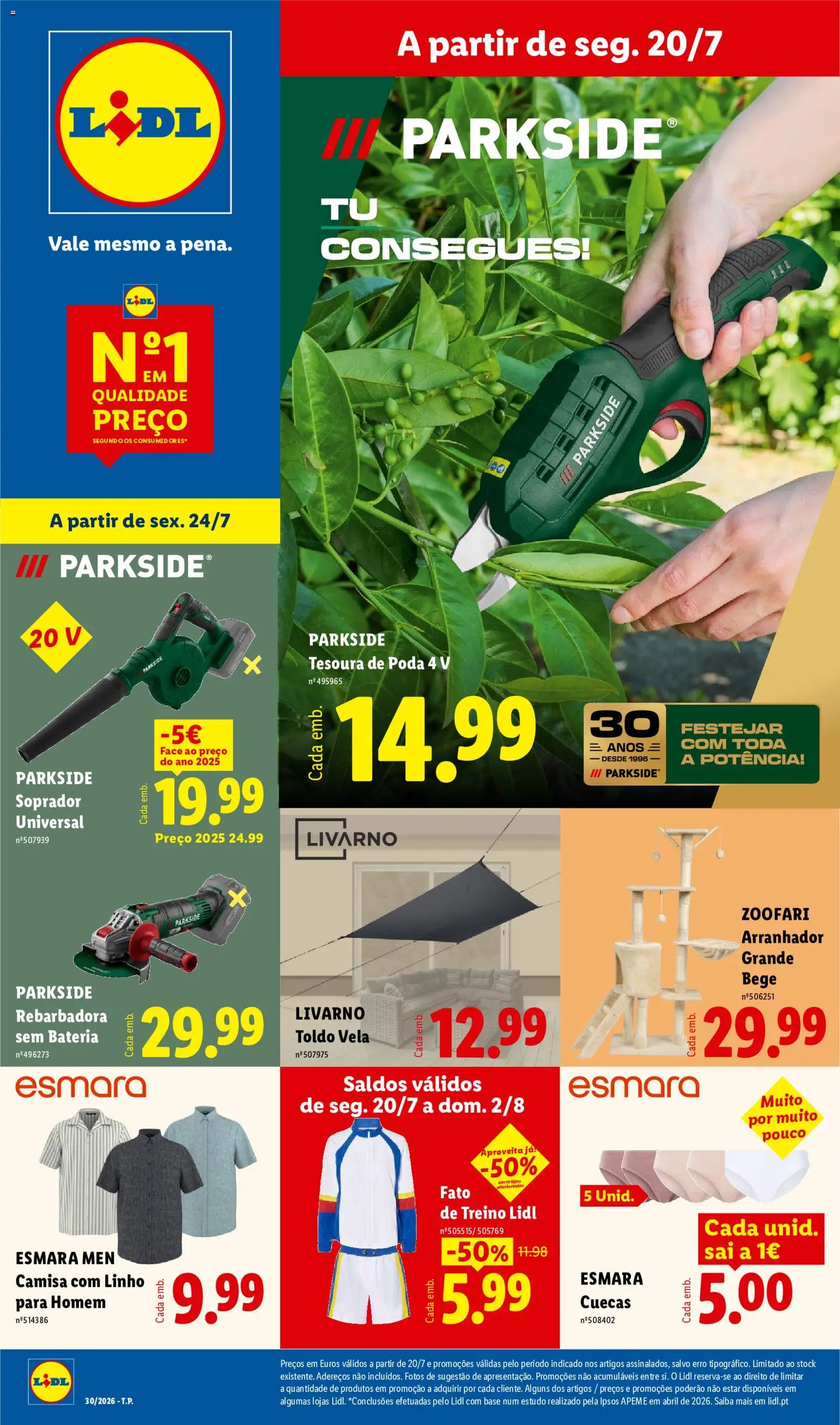 Pré-visualização do folheto da loja Lidl válida a partir de 20/07/2026