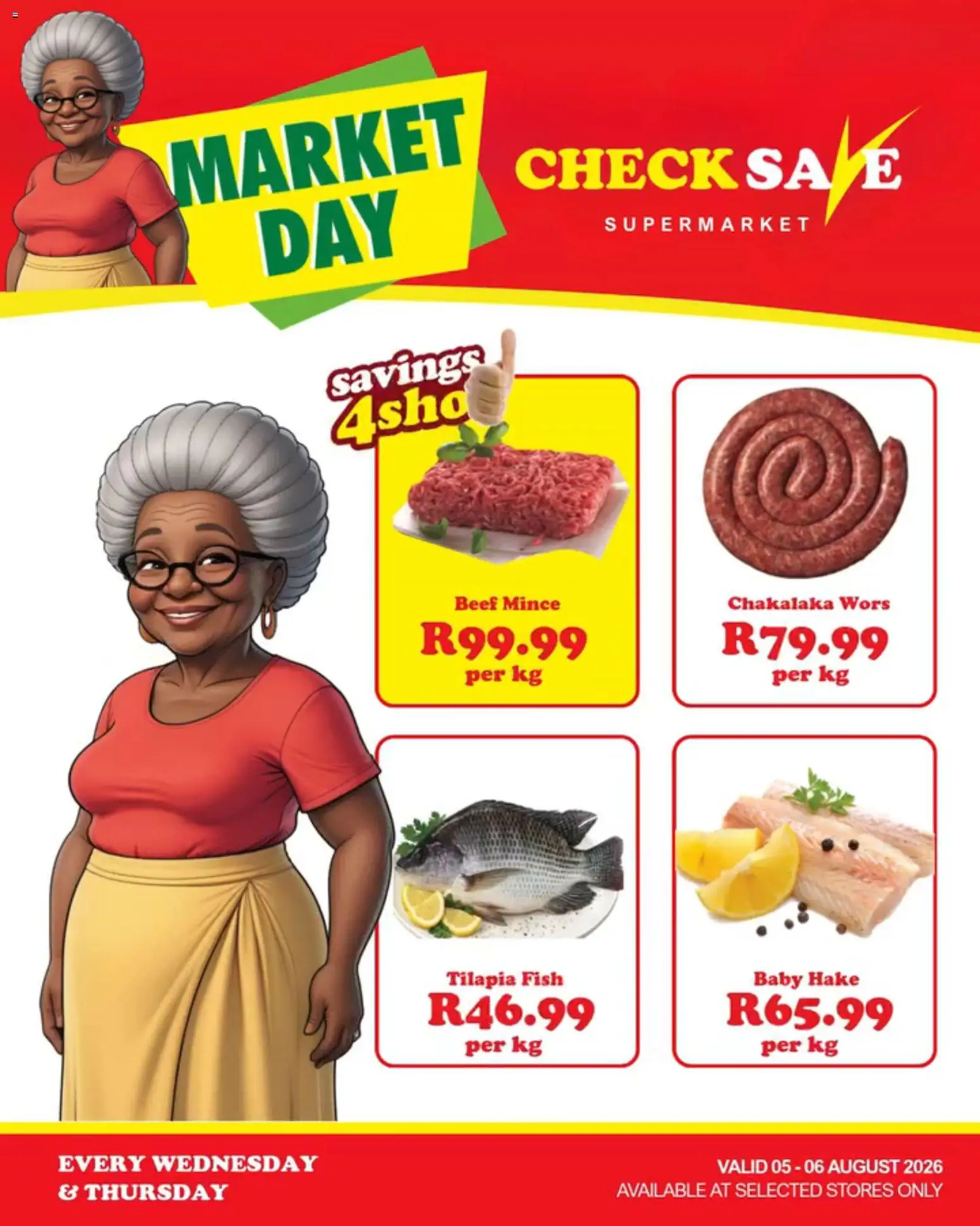 Preview of Check Save flyer valid from 05/08/2026 - Fish, Tilapia, Beef