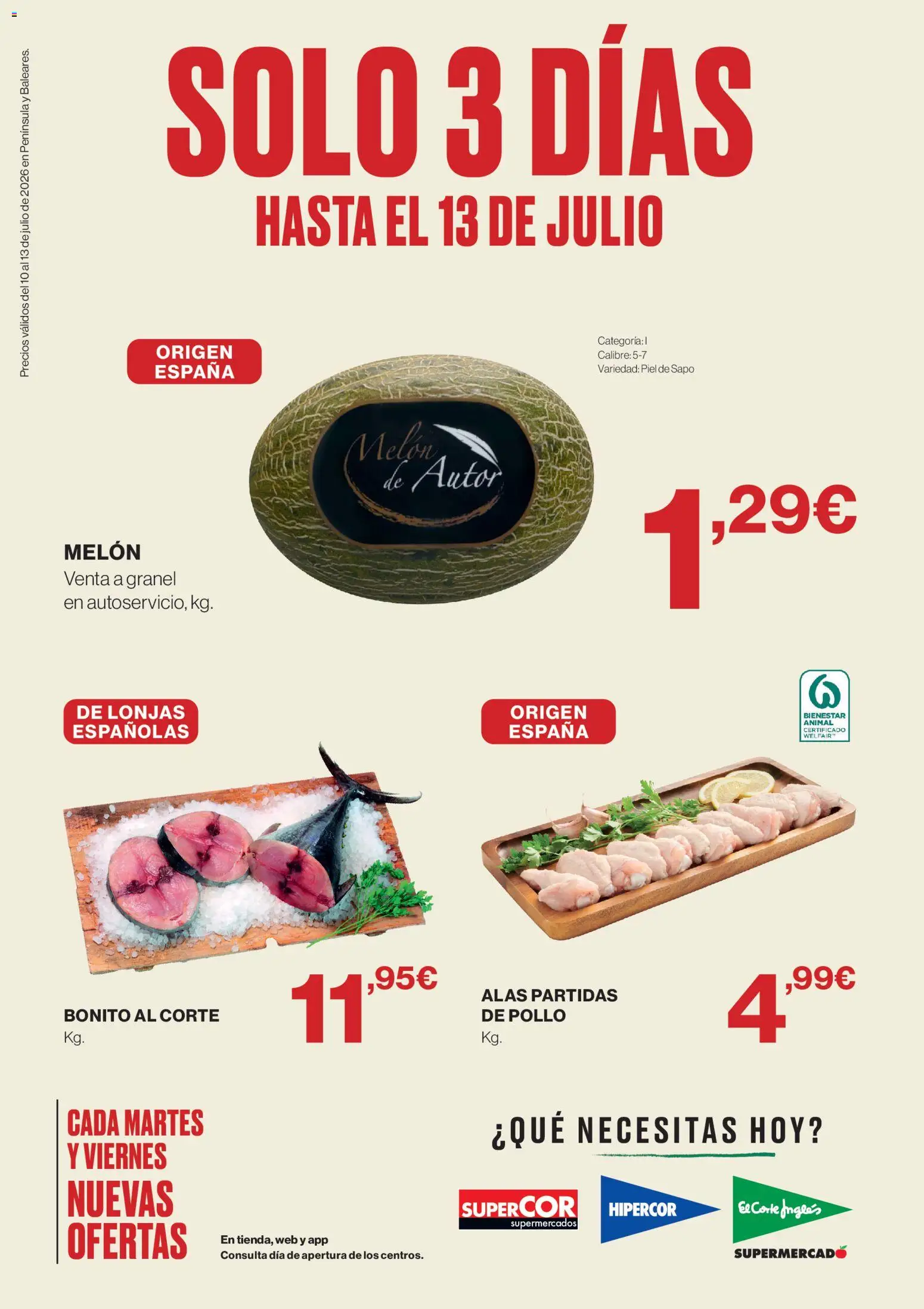 Vista previa del folleto de la tienda Supercor válido desde el 10/07/2026 - Melón, Pollo