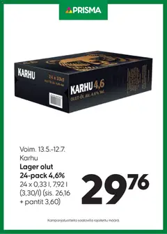 Kaupan Prisma Prisma tarjoukset Karhu-olut esikatselu, voimassa 13/05/2026
