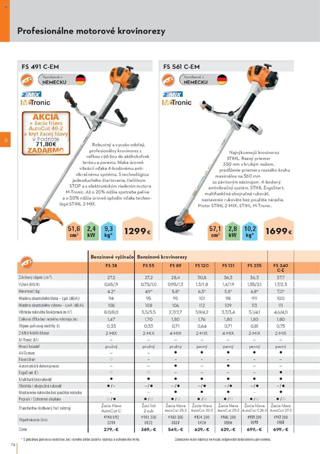 Náhľad STIHL letáku platného od 29.09.2025 - Krovinorez, Okuliare, Vyžínače