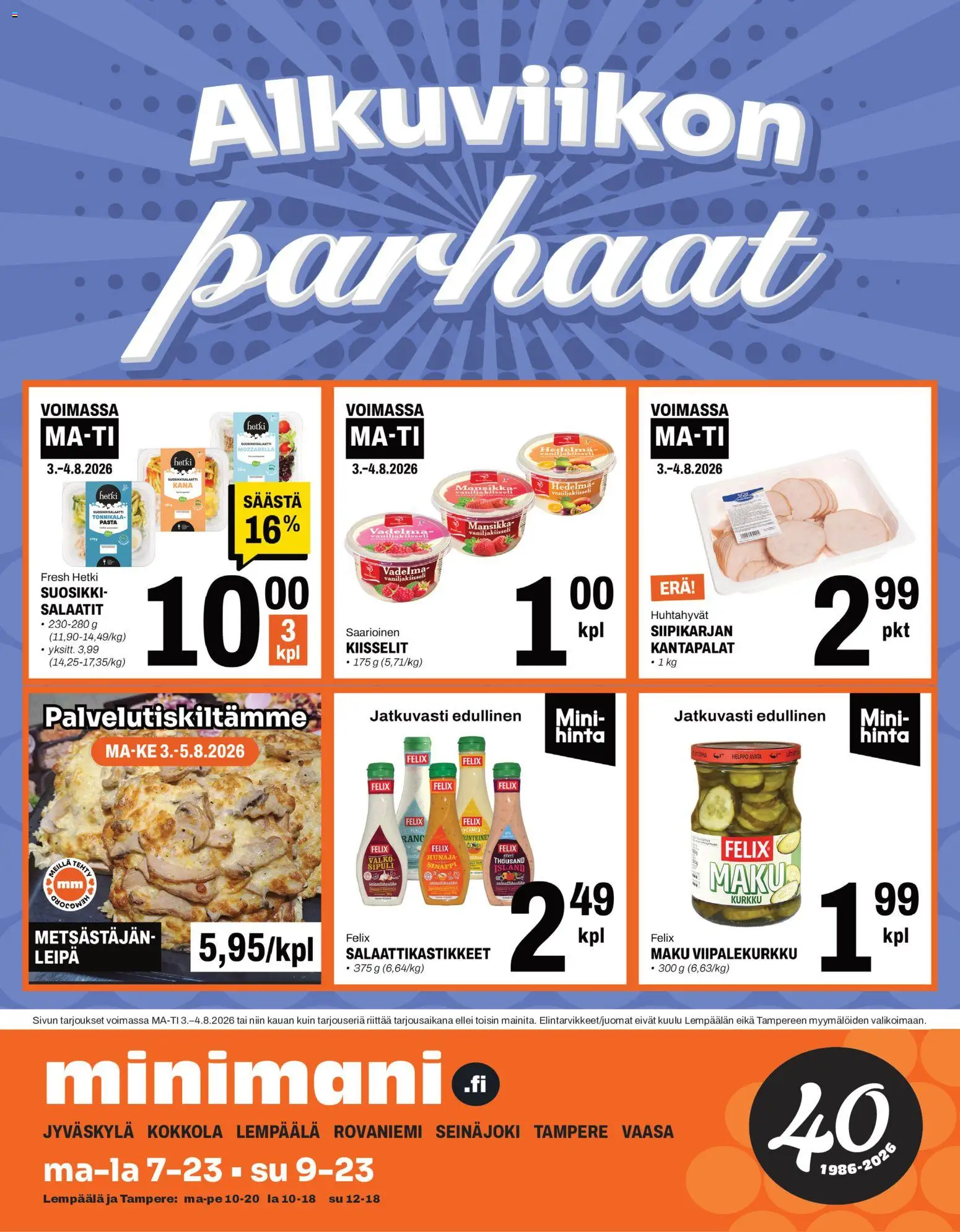 Kaupan Minimani Minimani tarjoukset esikatselu, voimassa 03/08/2026