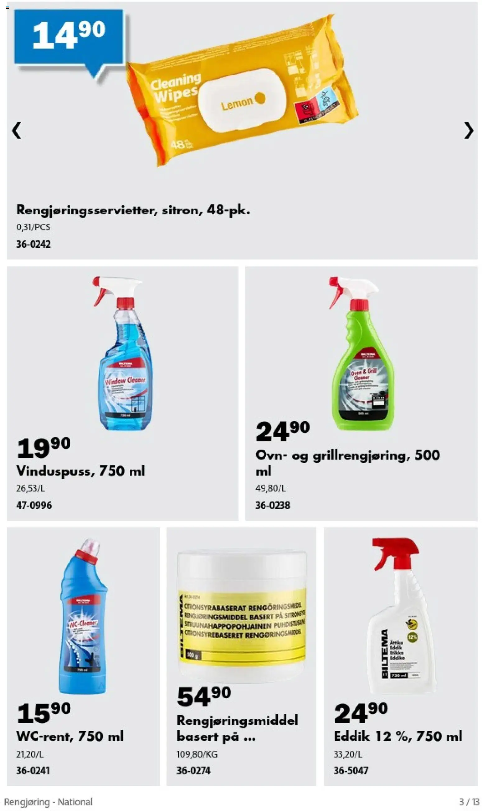 Forhåndsvis Biltema kundeavis Rengjøring - National fra butikk Biltema gyldig fra 20/08/2026