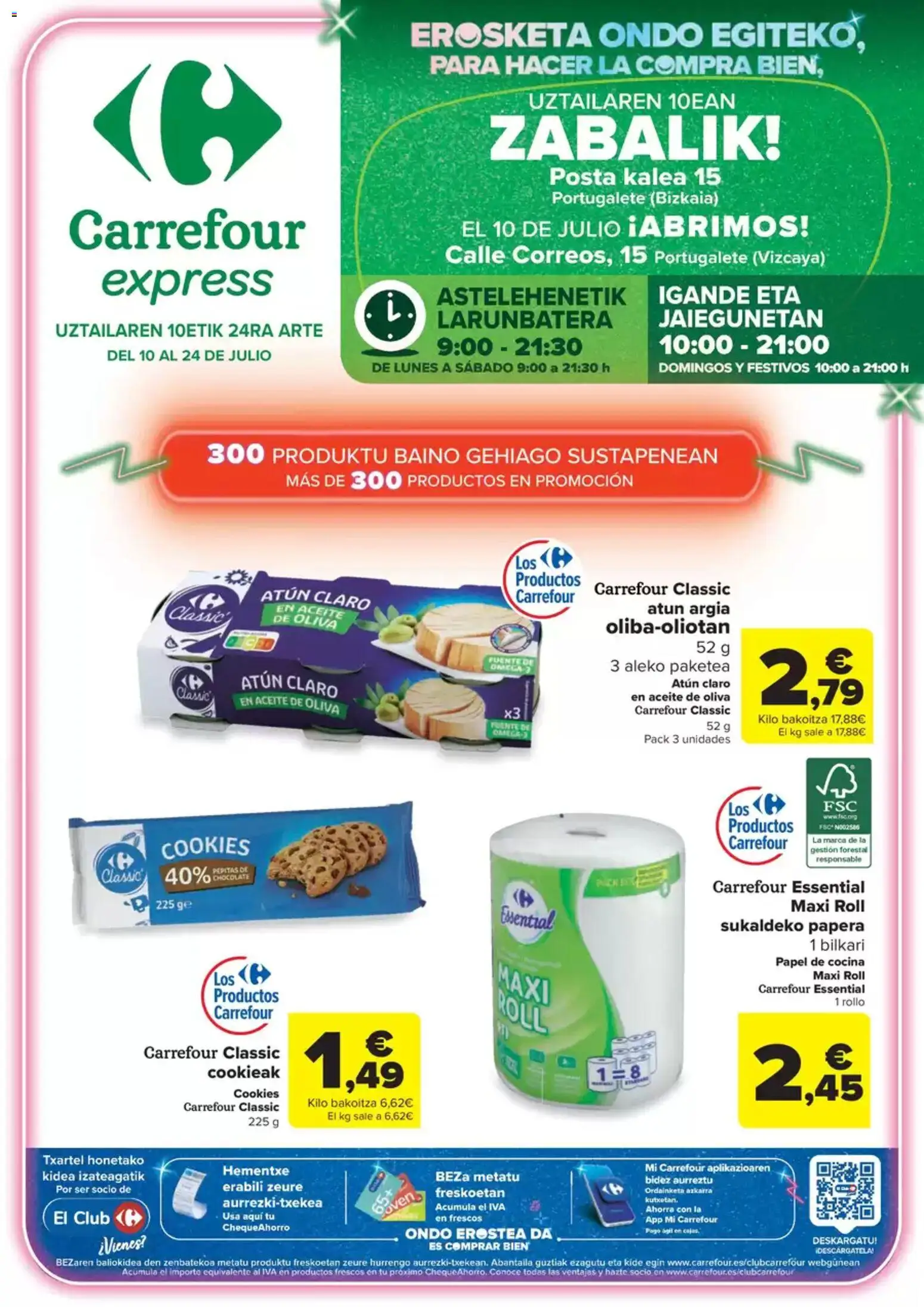 Vista previa del folleto de la tienda Carrefour Express válido desde el 10/07/2026 - Aceite de oliva, Cocina, Omega 3, Omega, Aceite, Atún, Atún claro