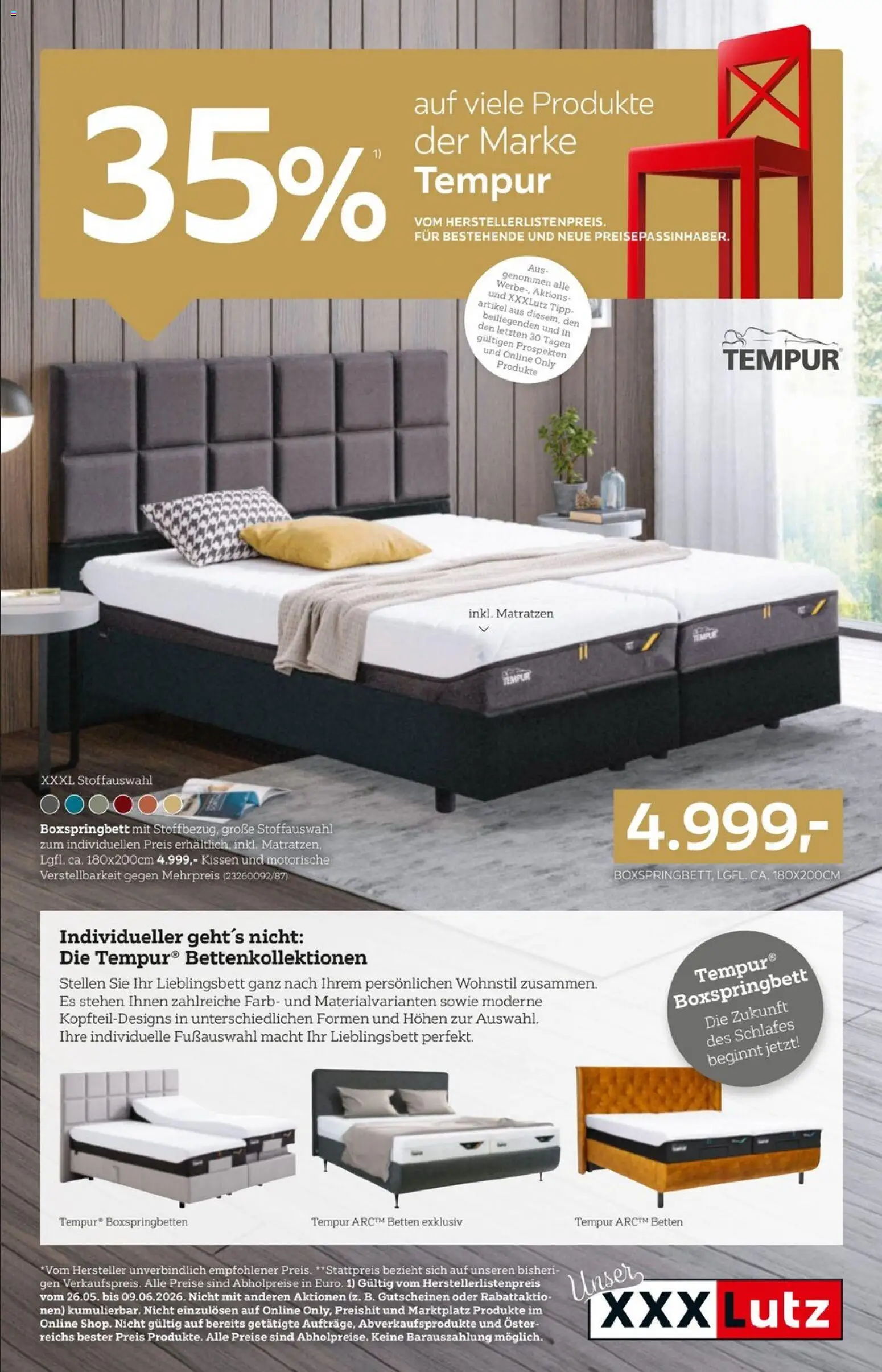 Vorschau der Angebote: XXXLutz XXXLutz Tempur Pro Matratzen gültig ab 26.05.2026 - Kissen