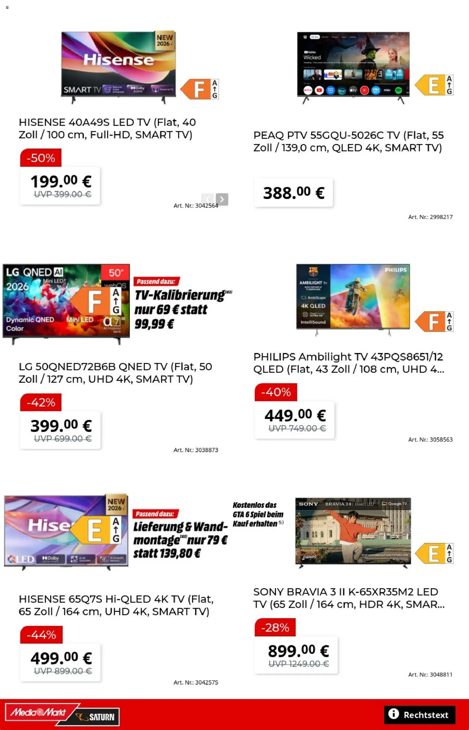 Vorschau von dem Prospekt des Geschäftes Media Markt, gültig ab dem 27.10.2026 - TV, Philips, Sony, LG, Smart TV, Spiel, Hisense