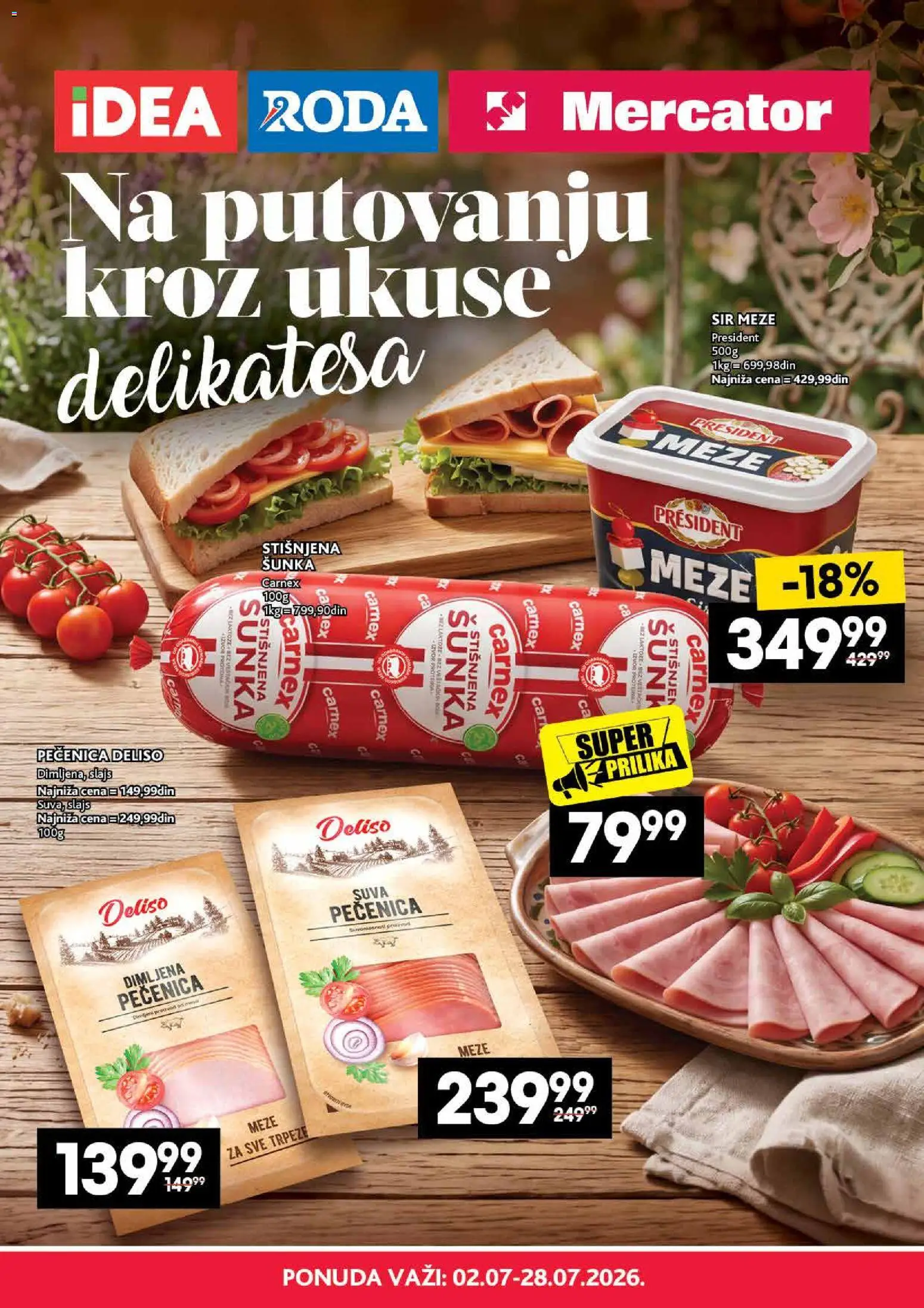 Pregled Idea kataloga - važi od 02.07.2026 - Protein, Sir, Šunka, Pečenica