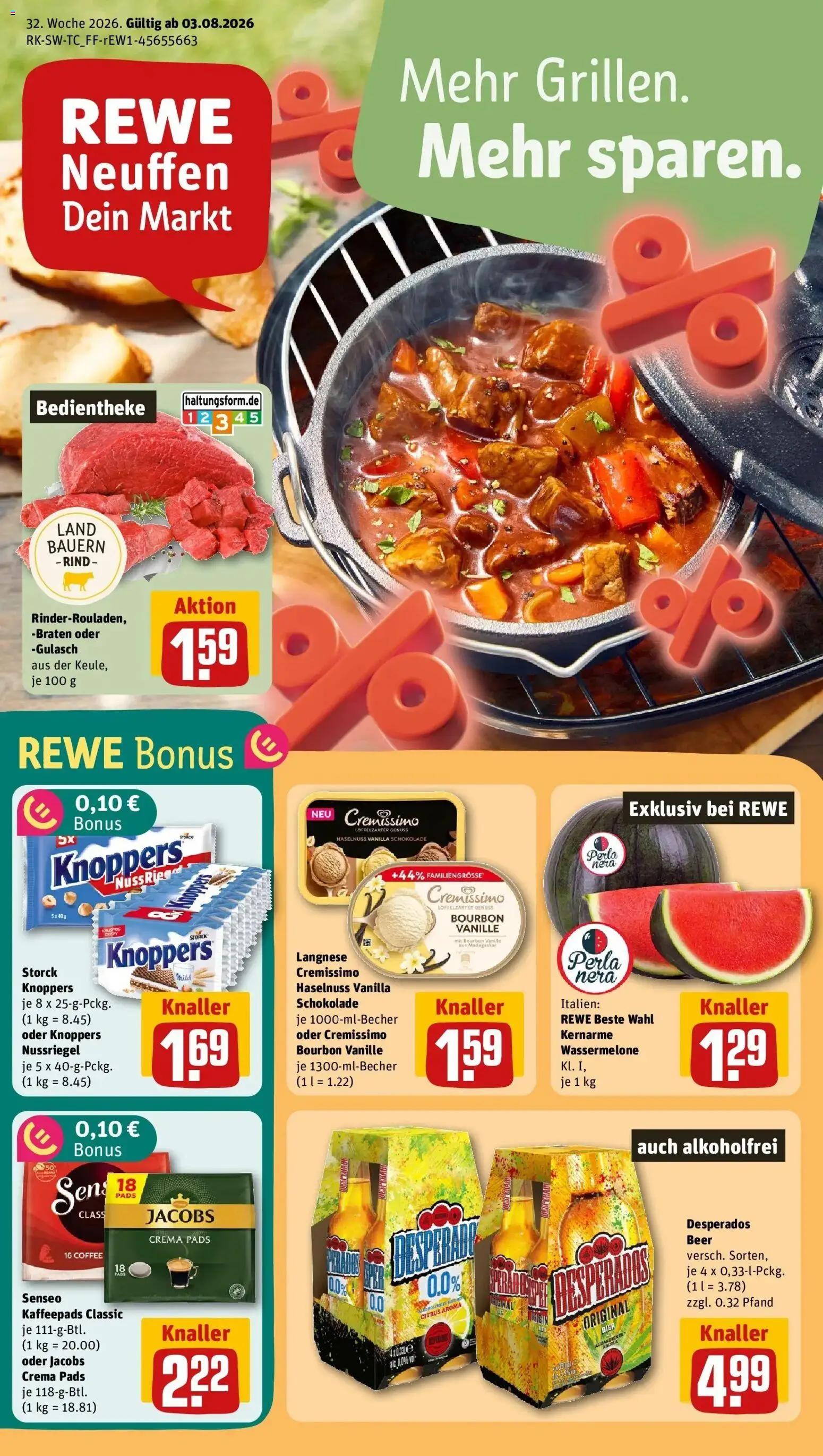 Vorschau von dem Prospekt des Geschäftes Rewe, gültig ab dem 03.08.2026