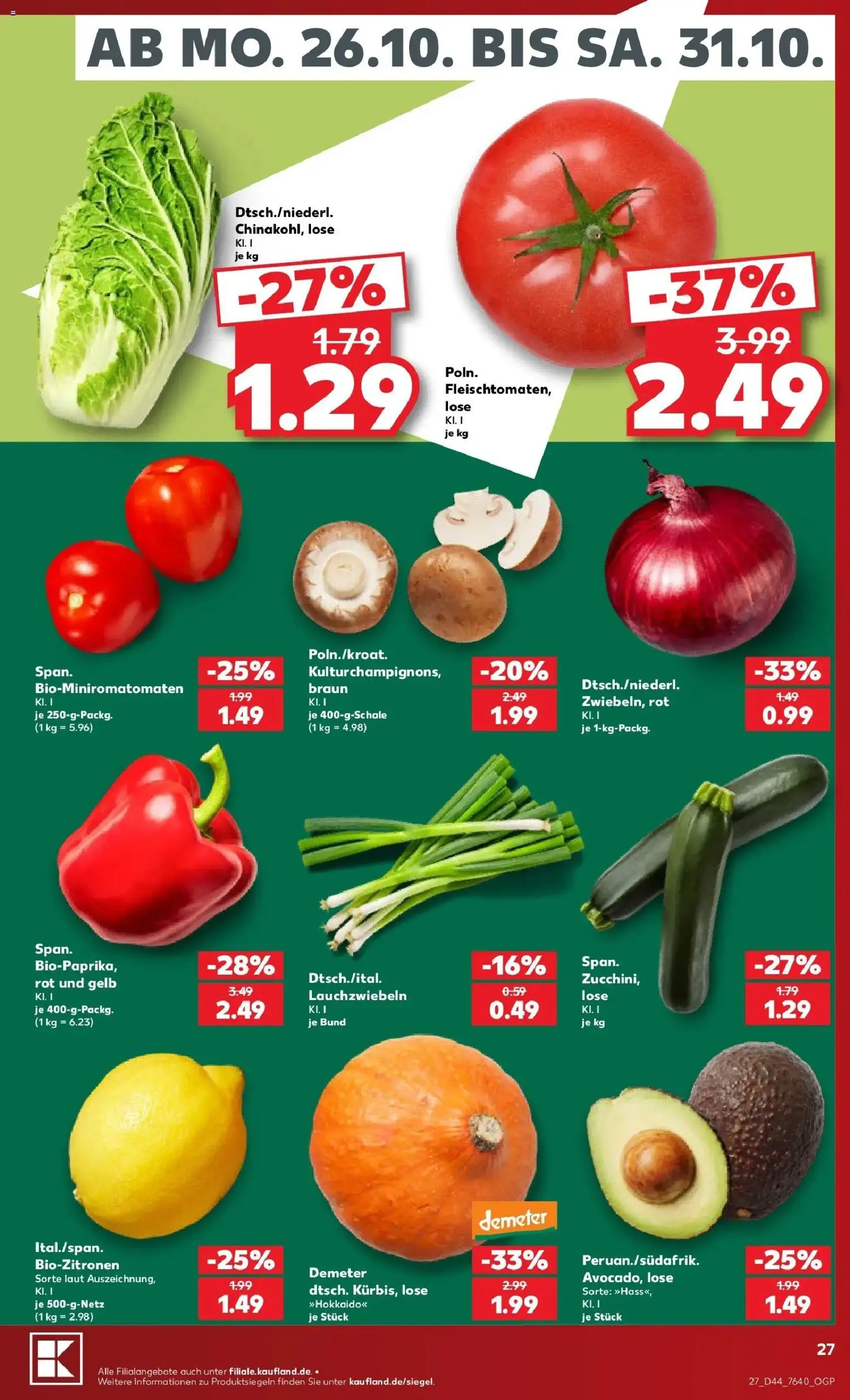 Vorschau von dem Prospekt des Geschäftes Kaufland, gültig ab dem 26.10.2026