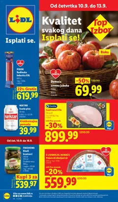 Pregled Lidl kataloga - važi od 10.09.2026