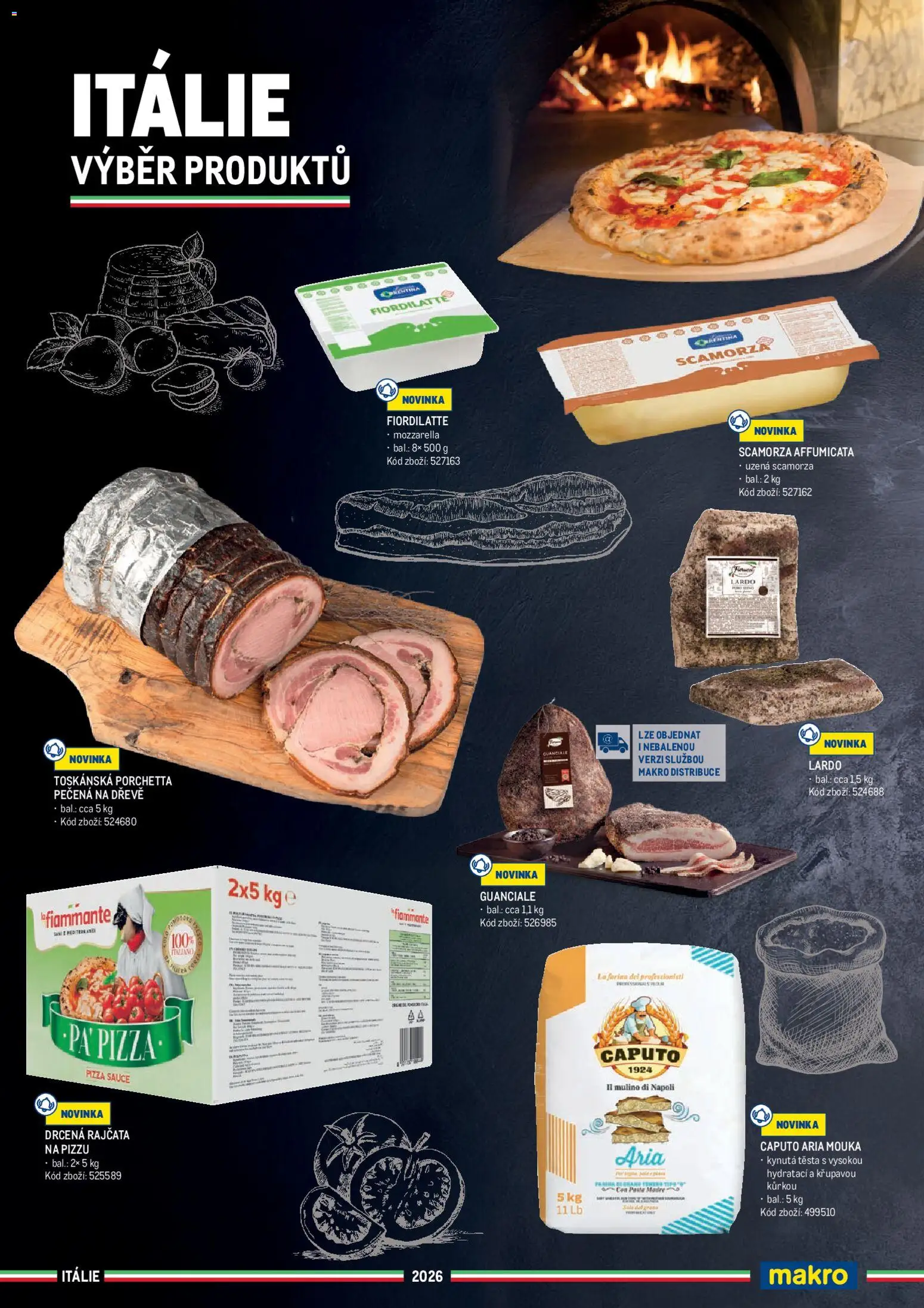 Náhled nabídky: Makro Makro leták - Itálie platný od 07.04.2026 - Pizza, Guanciale, Mozzarella, Mouka, Rajčata, Scamorza