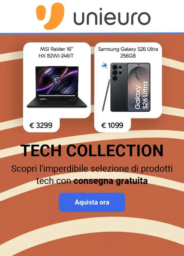 Anteprima del volantino Volantino Unieuro - Tech Collection valido a partire dal 15/10/2026