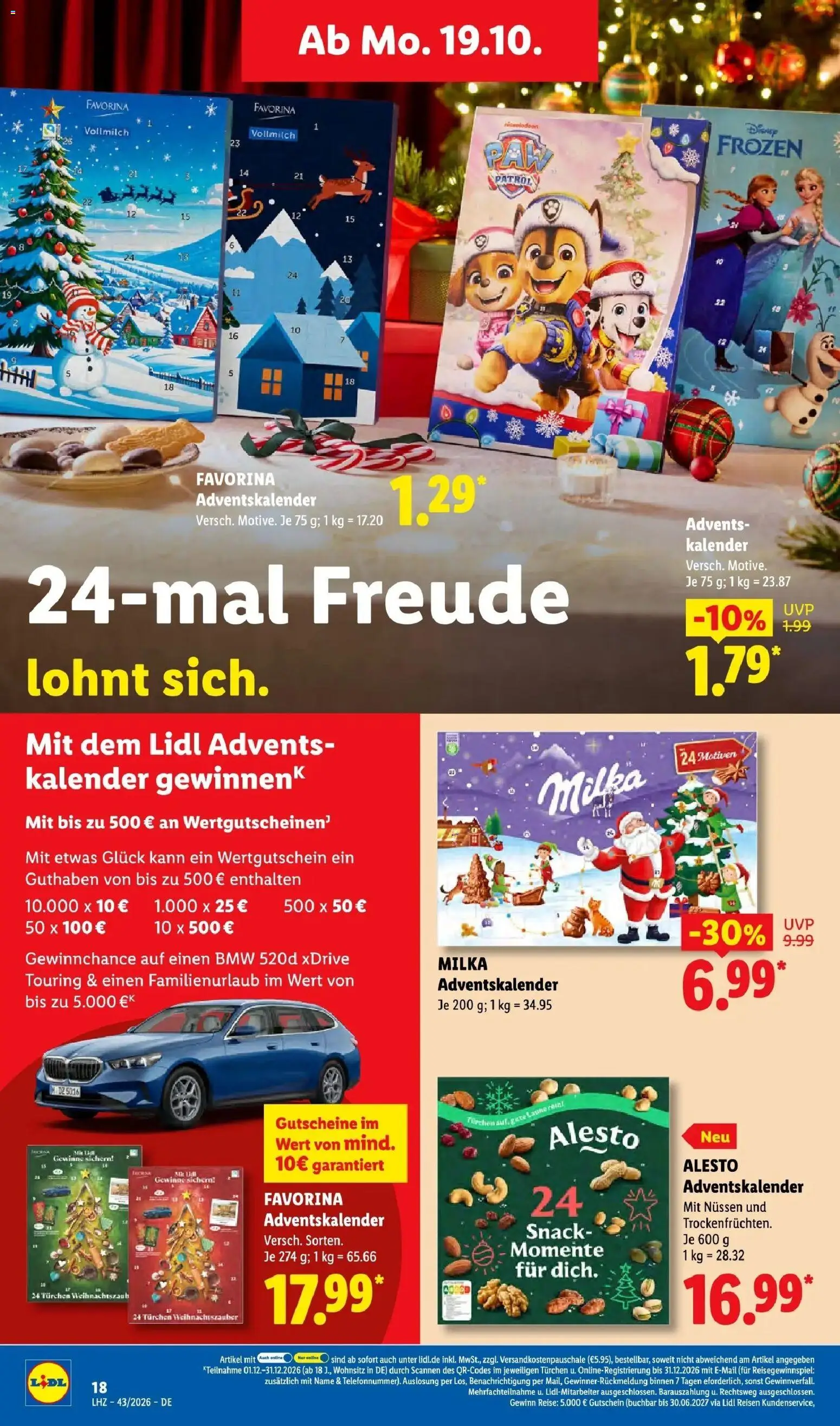 Vorschau von dem Prospekt des Geschäftes Lidl, gültig ab dem 19.10.2026