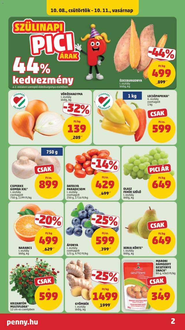 Új Penny akciós újság 10.08.