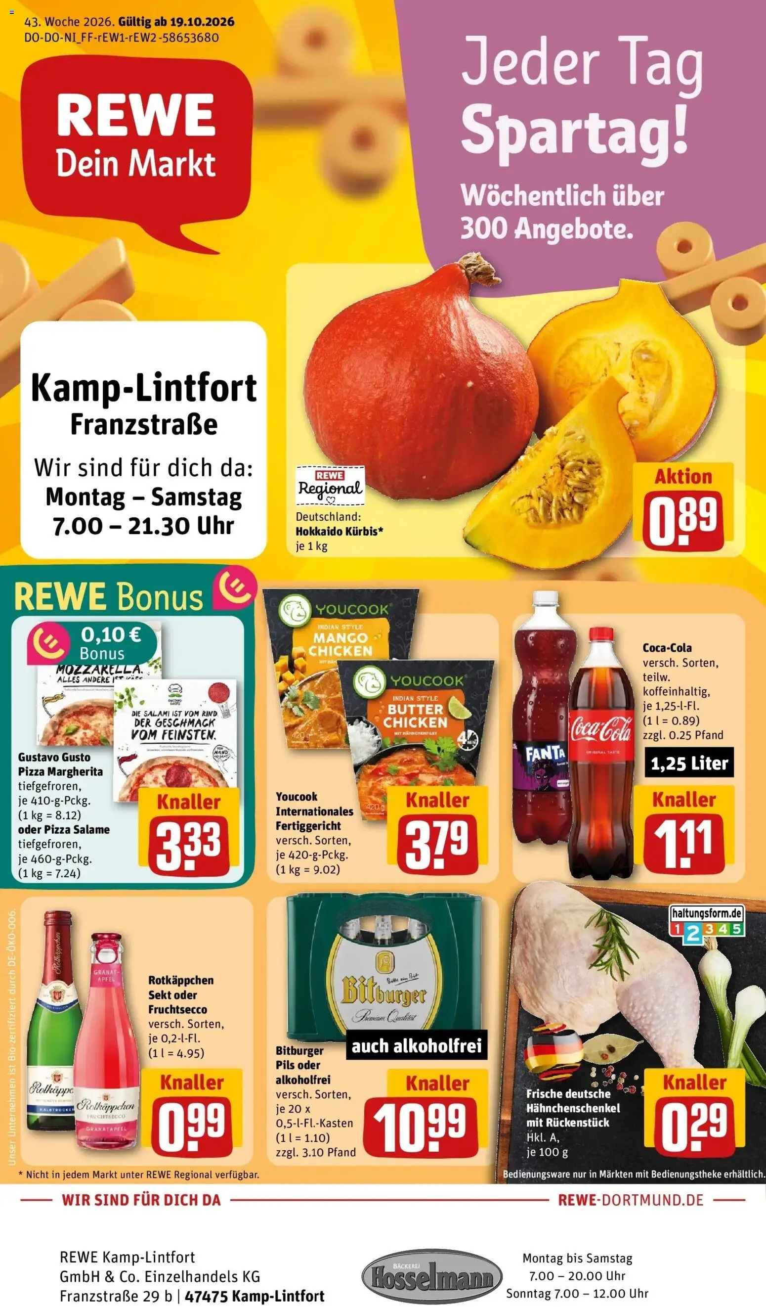 Vorschau von dem Prospekt des Geschäftes Rewe, gültig ab dem 19.10.2026