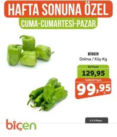 Biçen Market Biçen Market Hafta Sonuna Özel - Sebze İndirimi 01.05.2026 - Broşürünün önizlemesi