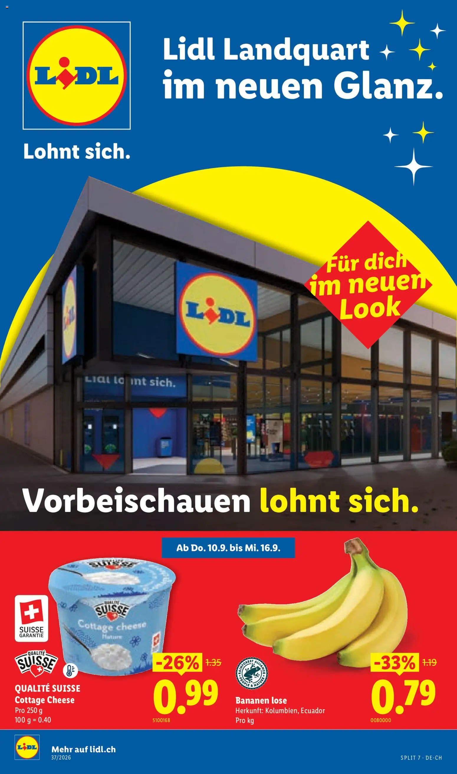Vorschau des Merkblatts Lidl aktionen Landquart vom Shop Lidl gültig von 10.09.2026 bis 16.09.2026