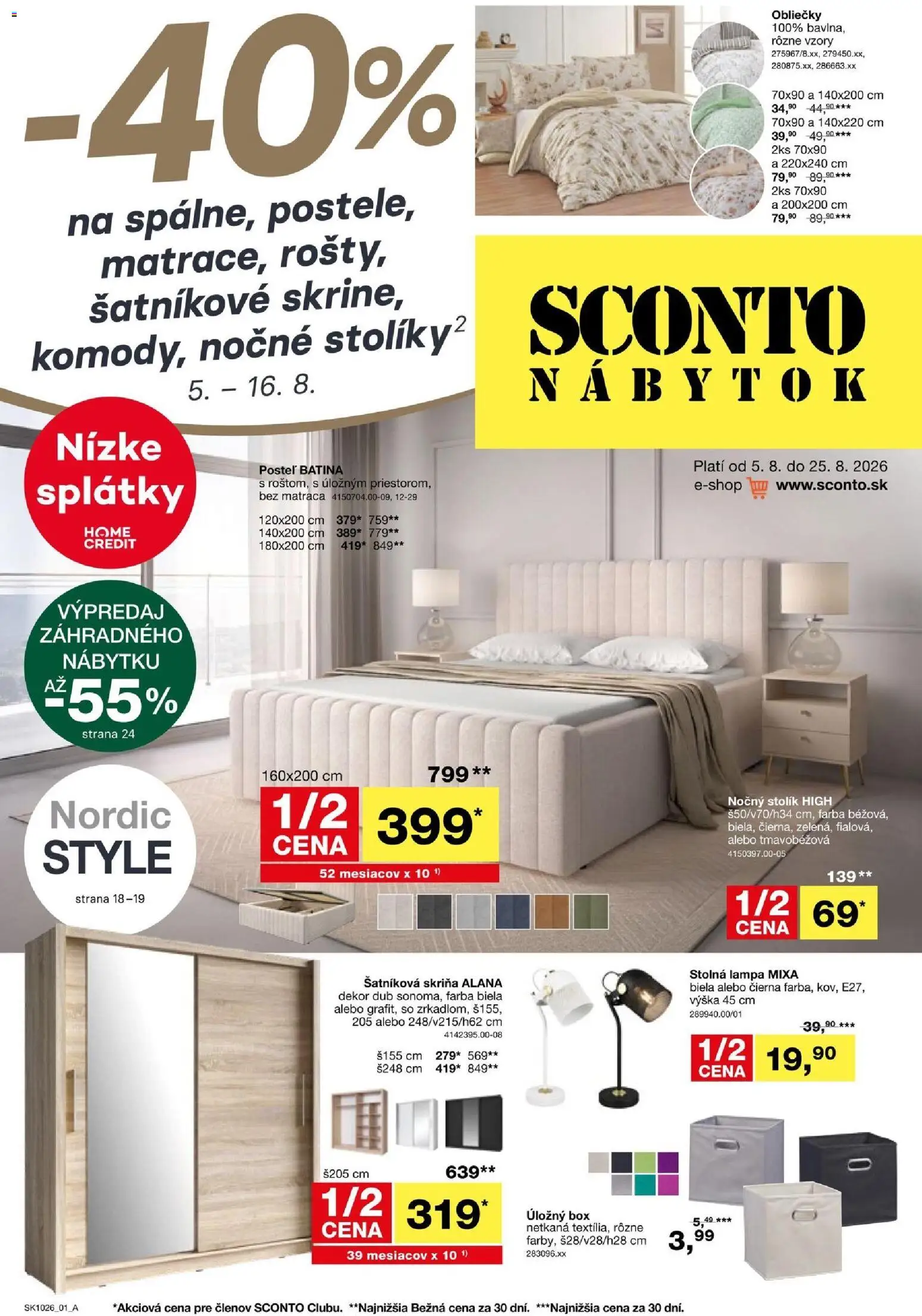 Náhľad Sconto nábytok letáku platného od 05.08.2026