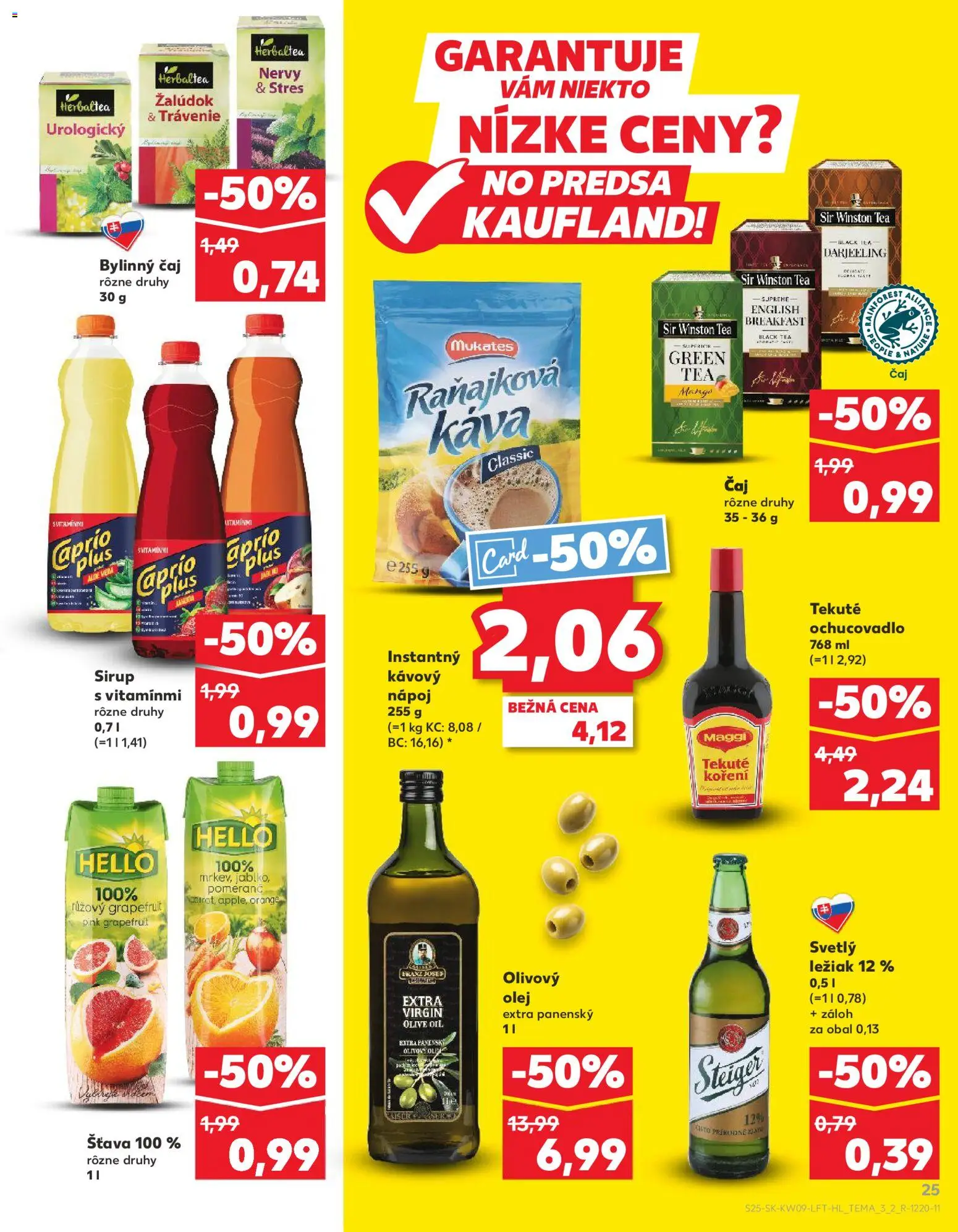 Náhľad Kaufland letáku platného od 26.02.2026 - Káva, Aloe Vera, Čaj, Olivový olej, Sirup, Steiger, Šťava, Bylinný čaj