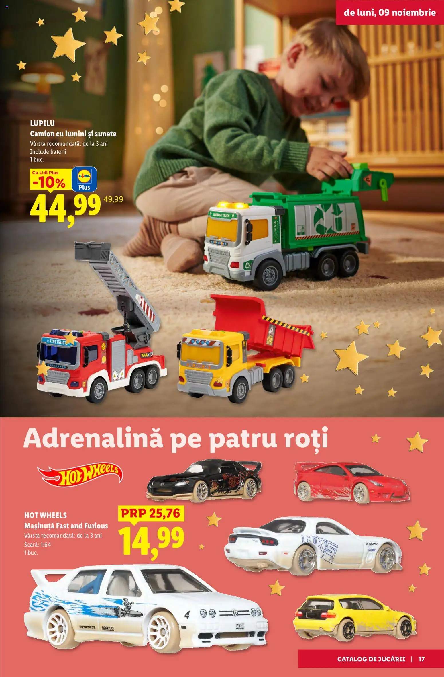 Previzualizarea de cataloage: Lidl Lidl Catalog De jucării valabil de la 02.11.2026 - Plus, Scară, Baterii, Lumini