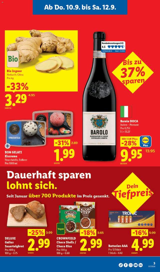 Neue Lidl Aktionen ab 10.09.