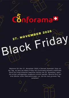 Vorschau des Merkblatts Conforama Black Friday Vorankündigung vom Shop Conforama gültig von 23.10.2026 bis 