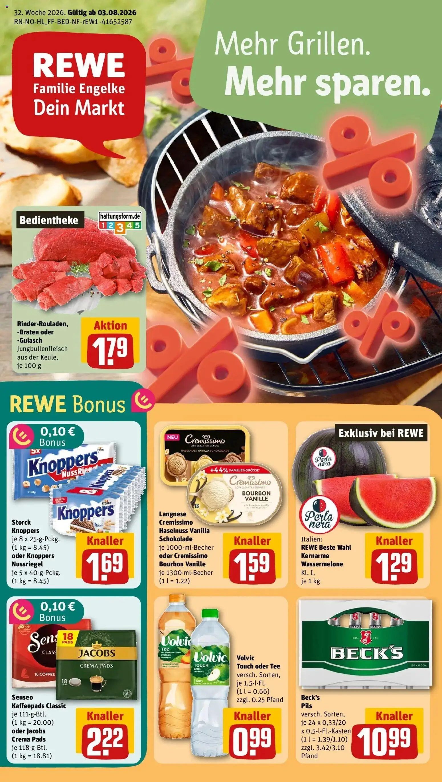 Vorschau von dem Prospekt des Geschäftes Rewe, gültig ab dem 03.08.2026