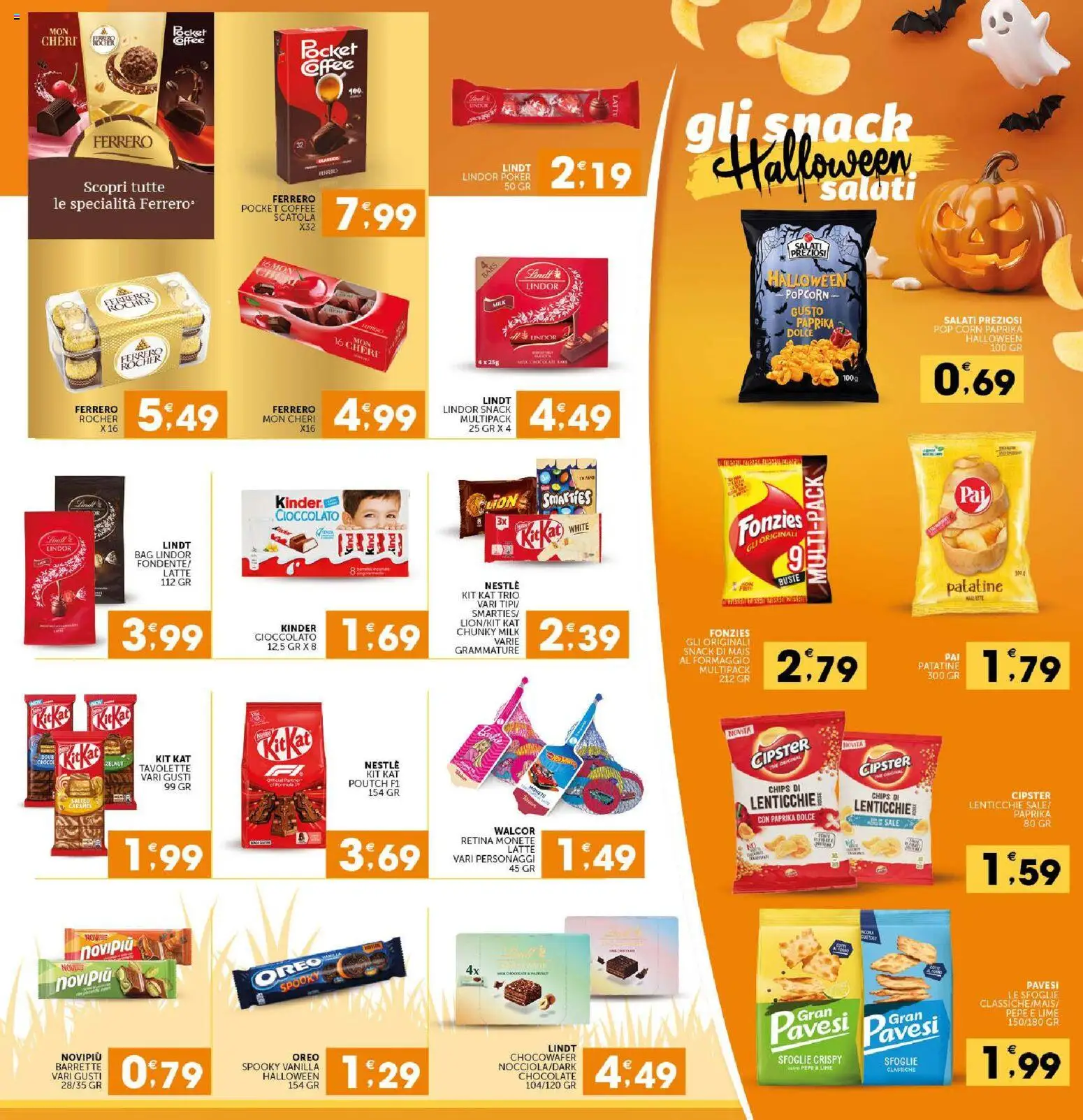 Anteprima dell'opuscolo SISA volantino Calabria dal negozio SISA valido da 29/10/2026 - Cioccolato, Formaggio, Patatine, Ferrero Rocher, Maglione, Oreo, Scatola, Specialità