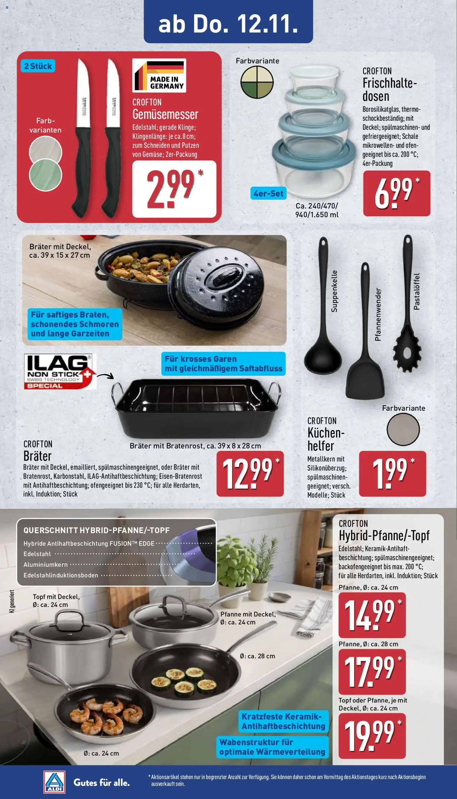 Vorschau von dem Prospekt des Geschäftes Aldi, gültig ab dem 09.11.2026 - Kuchen, Ofen