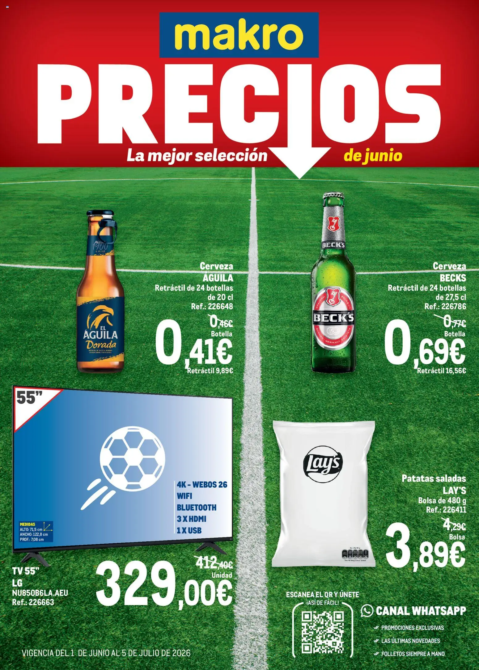 Vista previa del folleto de la tienda Makro válido desde el 01/06/2026 - Bolsa, Cerveza, Patatas, USB