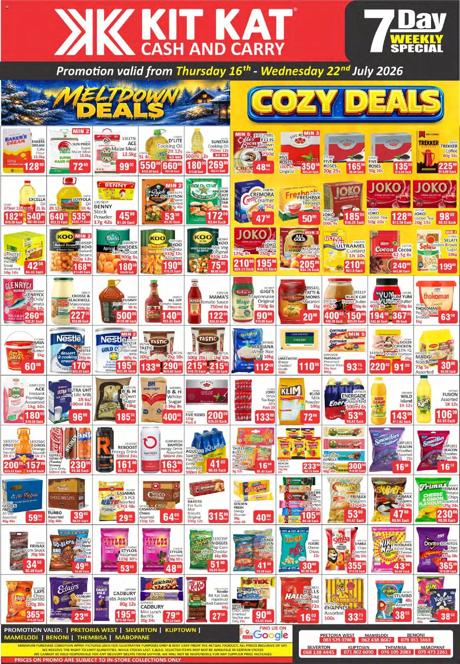 Preview of KIT KAT Cash & Carry flyer valid from 16/07/2026 - Milk, Corn, Cream, Squash, Sprite, Caramel, Baked beans, Case