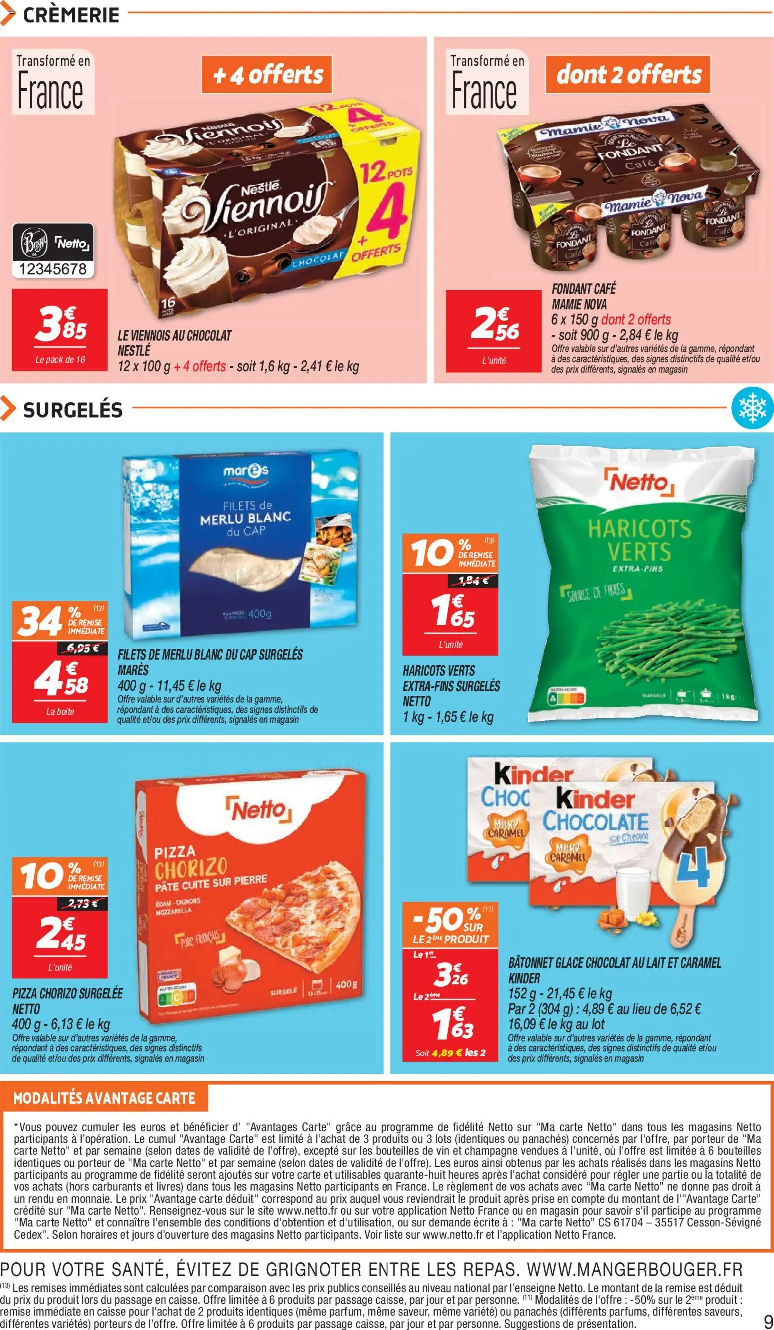 Prévisualisation de Netto 80% sur tous sun du magasin Netto formulaire valide 15/09/2026 - Champagne, Chocolat, Vin, Lait, Pâte, Prise, Chocolat au lait, Haricots verts