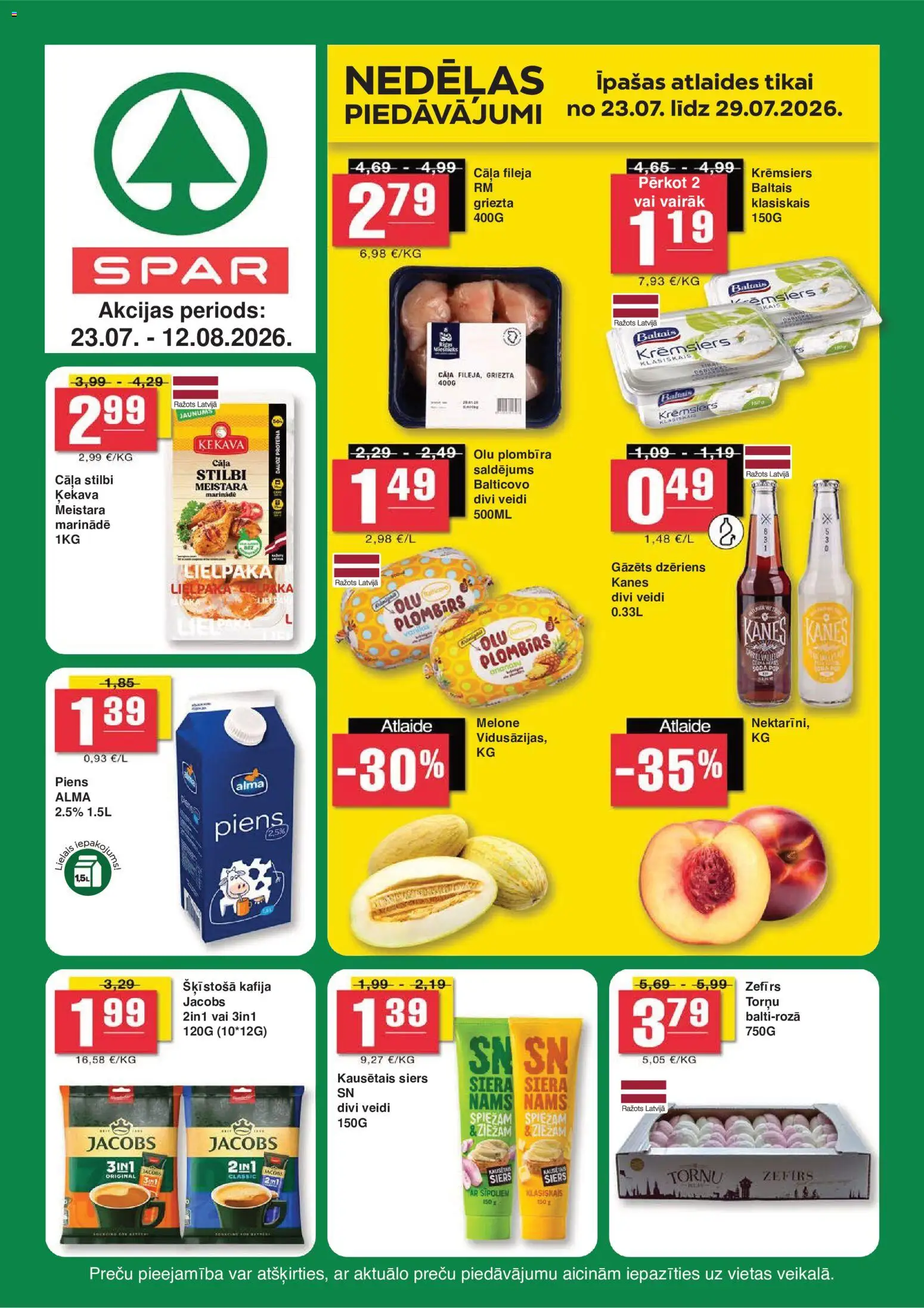 Skatīt Spar akciju bukletu, derīgs no 23.07.2026.