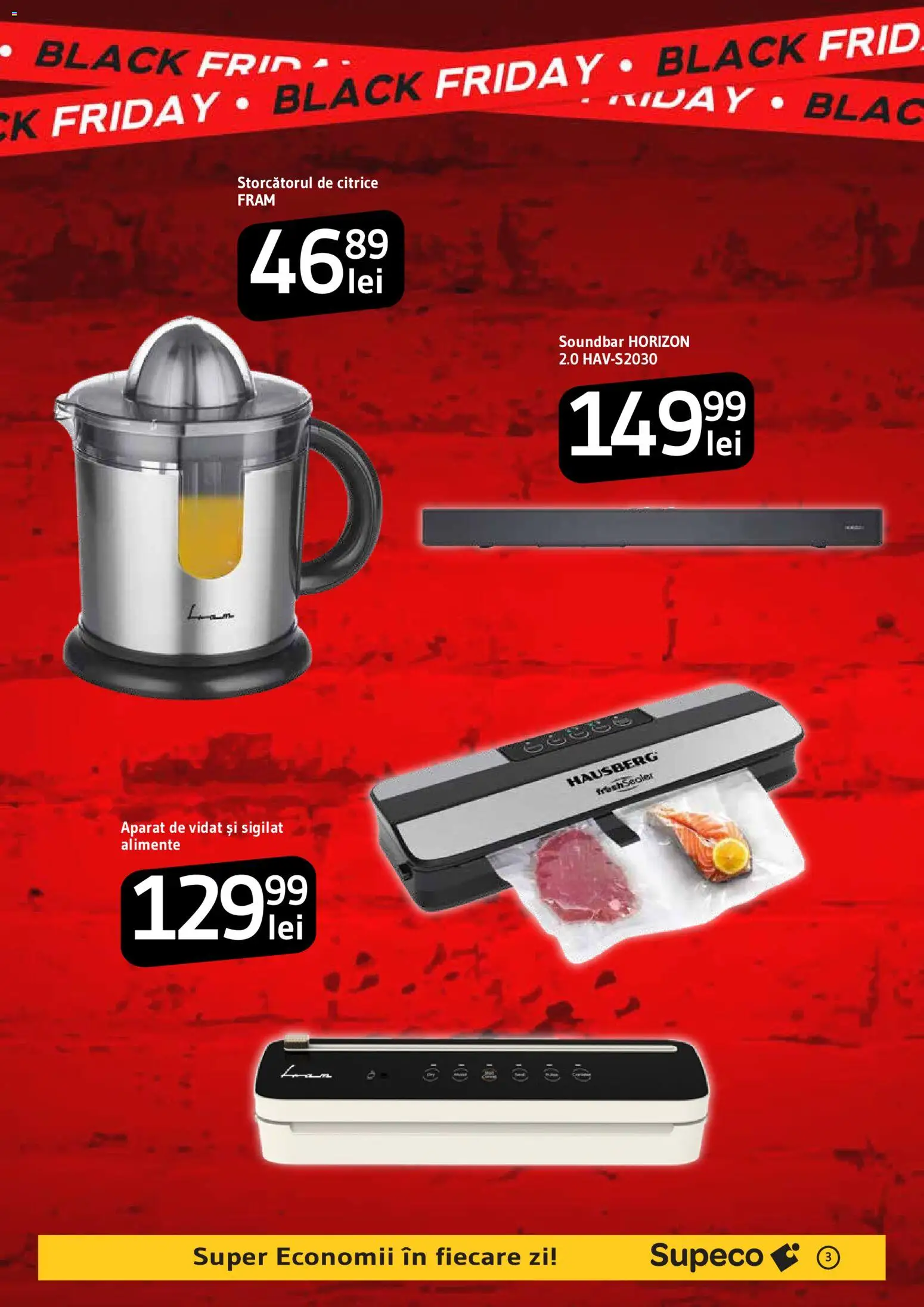 Previzualizarea de cataloage: Supeco Supeco Black Friday valabil de la 22.10.2026 - Black, Soundbar, Aparat