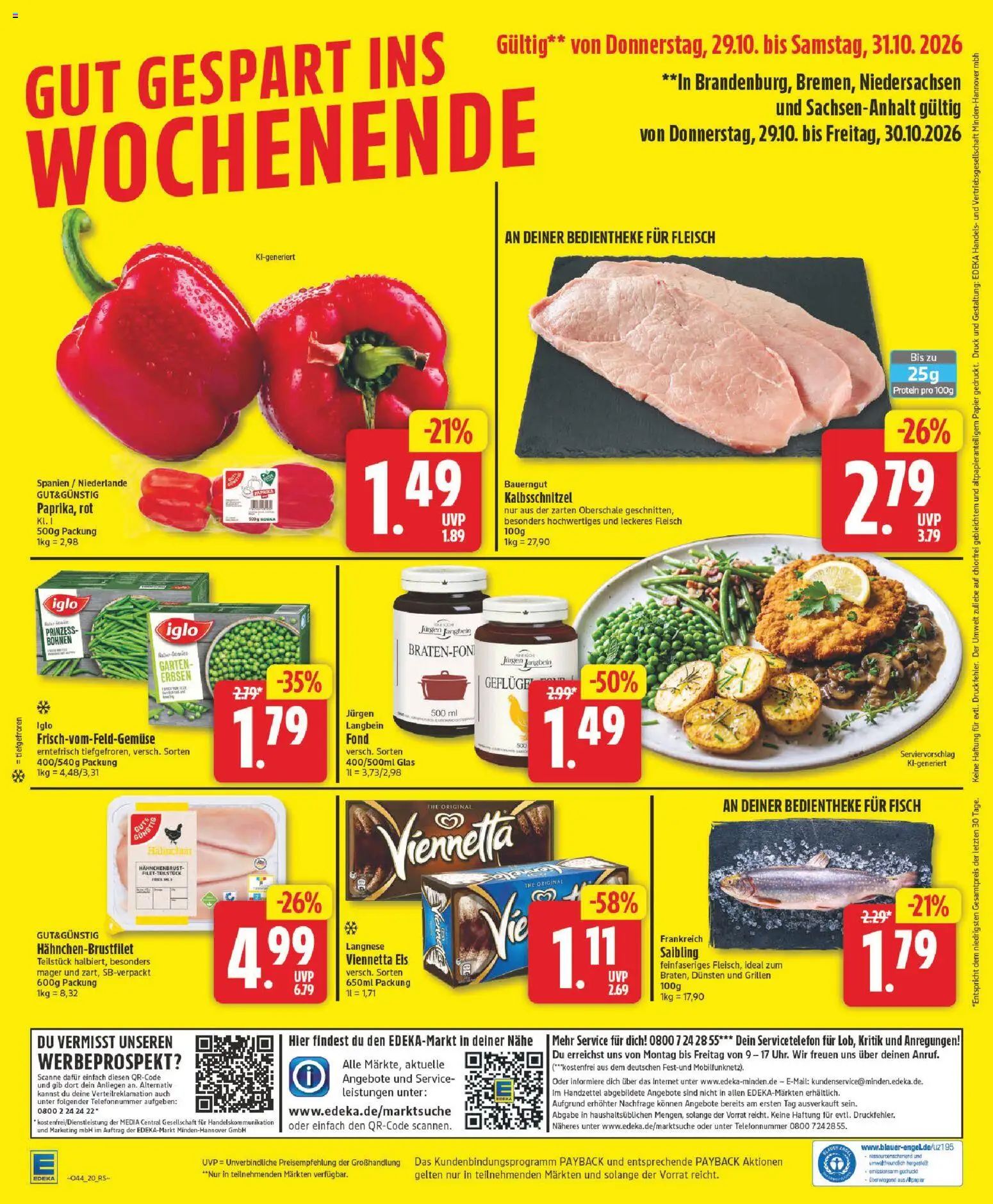 Vorschau von dem Prospekt des Geschäftes Edeka, gültig ab dem 26.10.2026