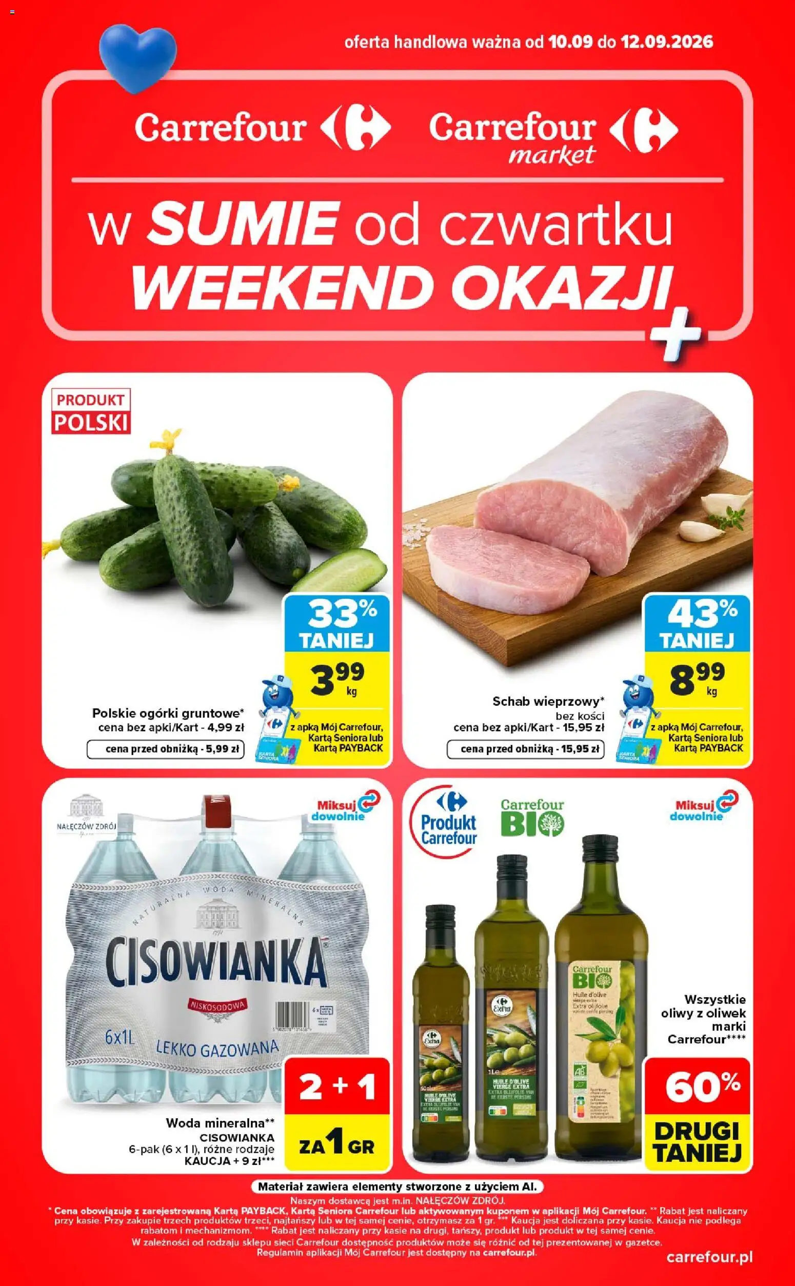 Pogląd gazetki "Carrefour gazetka - Weekend okazji" ze sklepu Carrefour ważnej od 10.09.2026