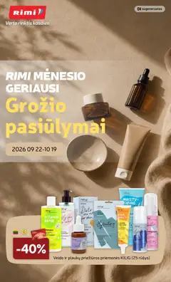 Rimi parduotuvės leidinio Rimi leidinys Grožio galiojančio nuo 2026.09.22 peržiūra