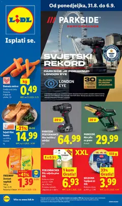 Pregled letka Lidl Katalog trgovine Lidl vrijedi od 31.08.2026